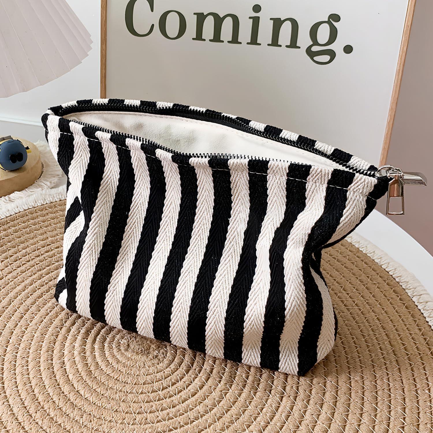 Bolsa de Maquillaje a Rayas Itgowisa - Neceser de Viaje 26.9x18cm