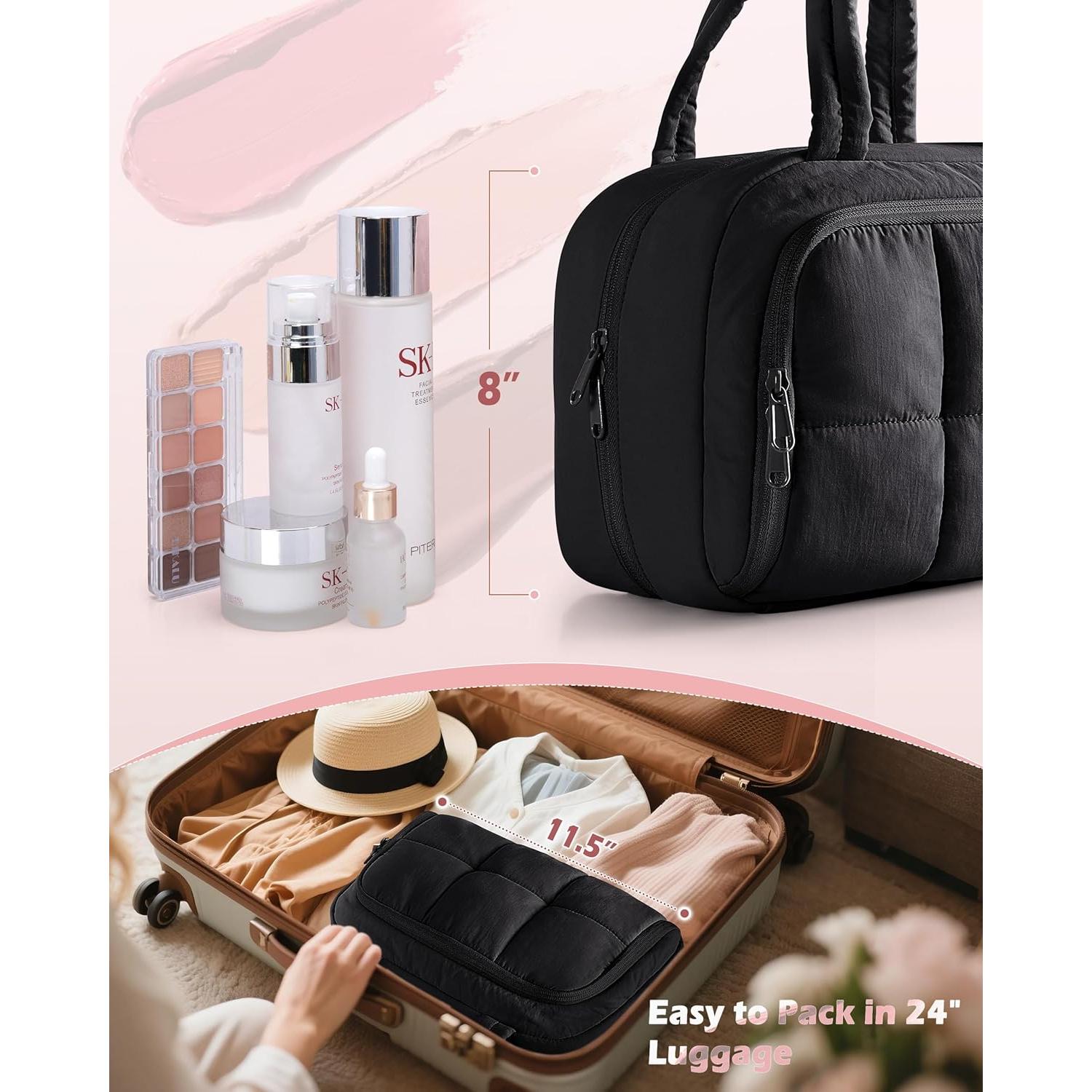 Bolsa de Aseo de Viaje Marscamd Negra con Gancho Colgante