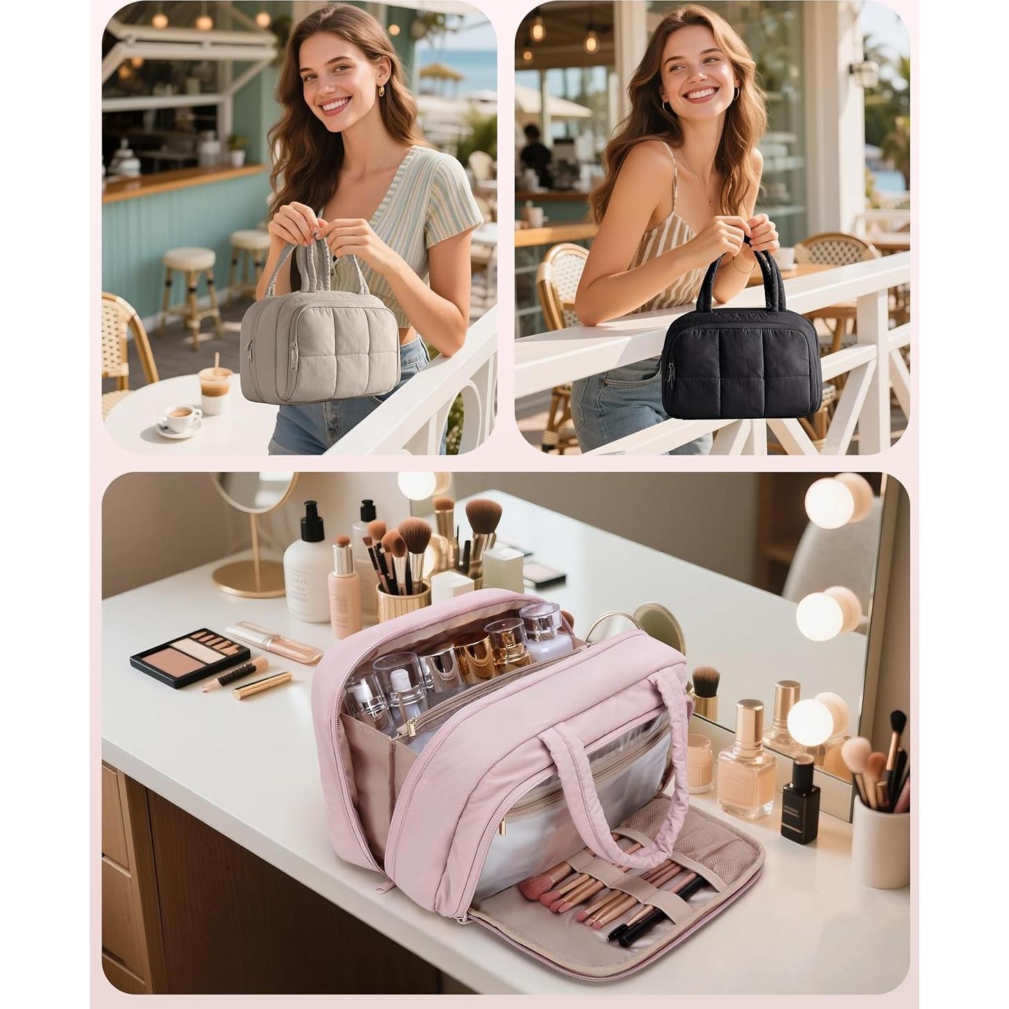 Bolsa de Aseo de Viaje Marscamd Negra con Gancho Colgante