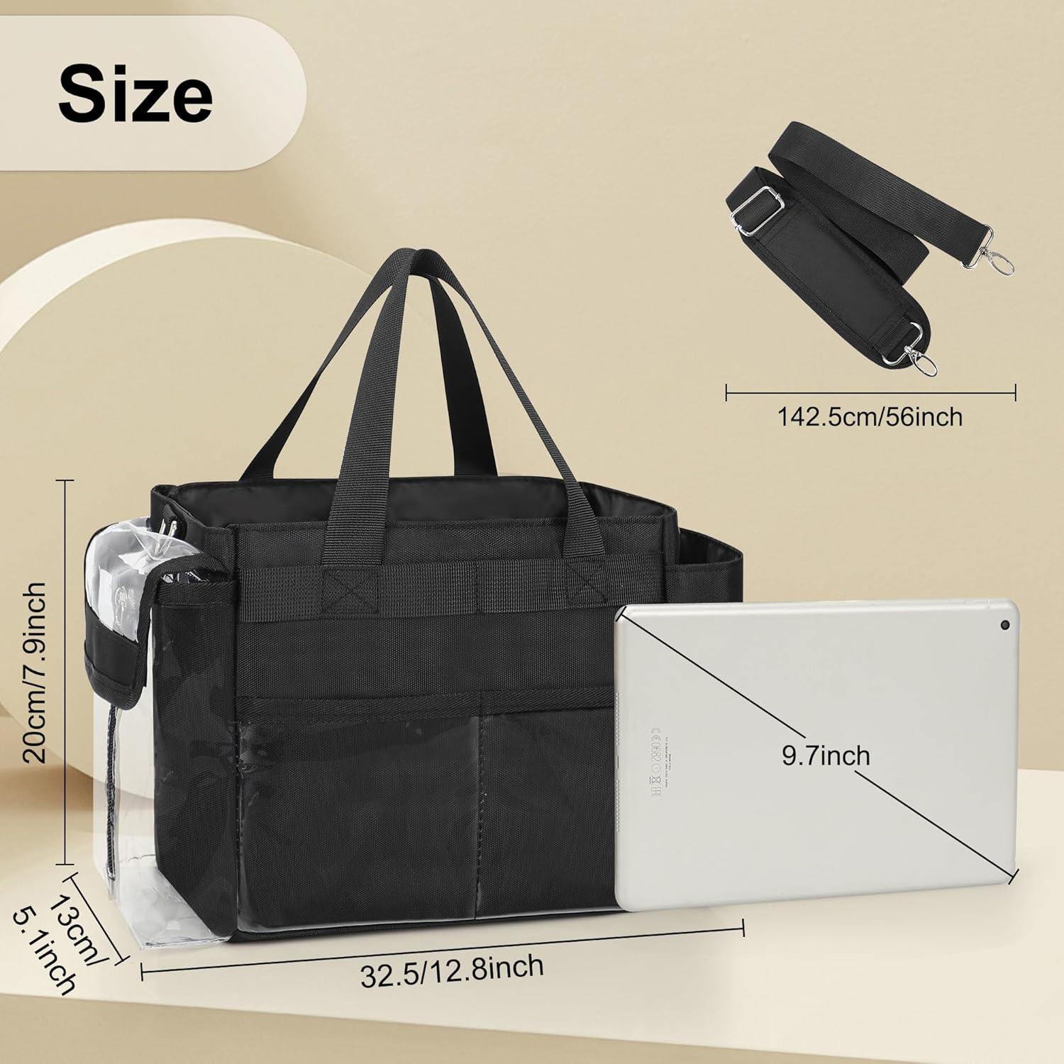 Bolsa de Maquillaje Profesional Pequeña con Divisores - Negro