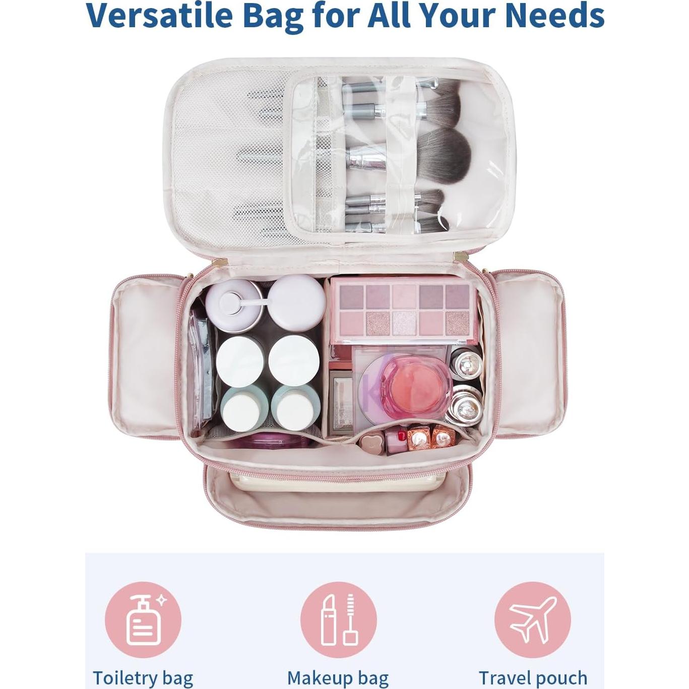 Bolsa de Aseo de Viaje WANDF Rosa Polvoriento 29.9x16.5cm