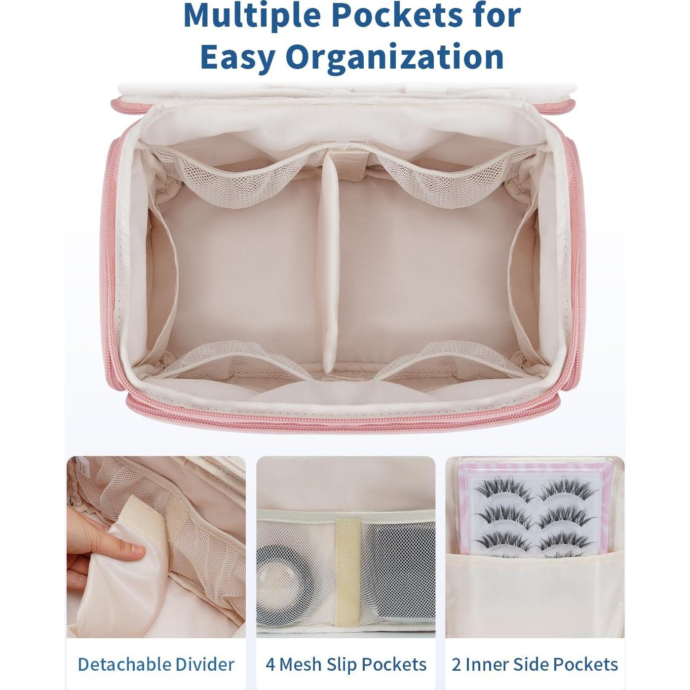 Bolsa de Aseo de Viaje WANDF Rosa Polvoriento 29.9x16.5cm