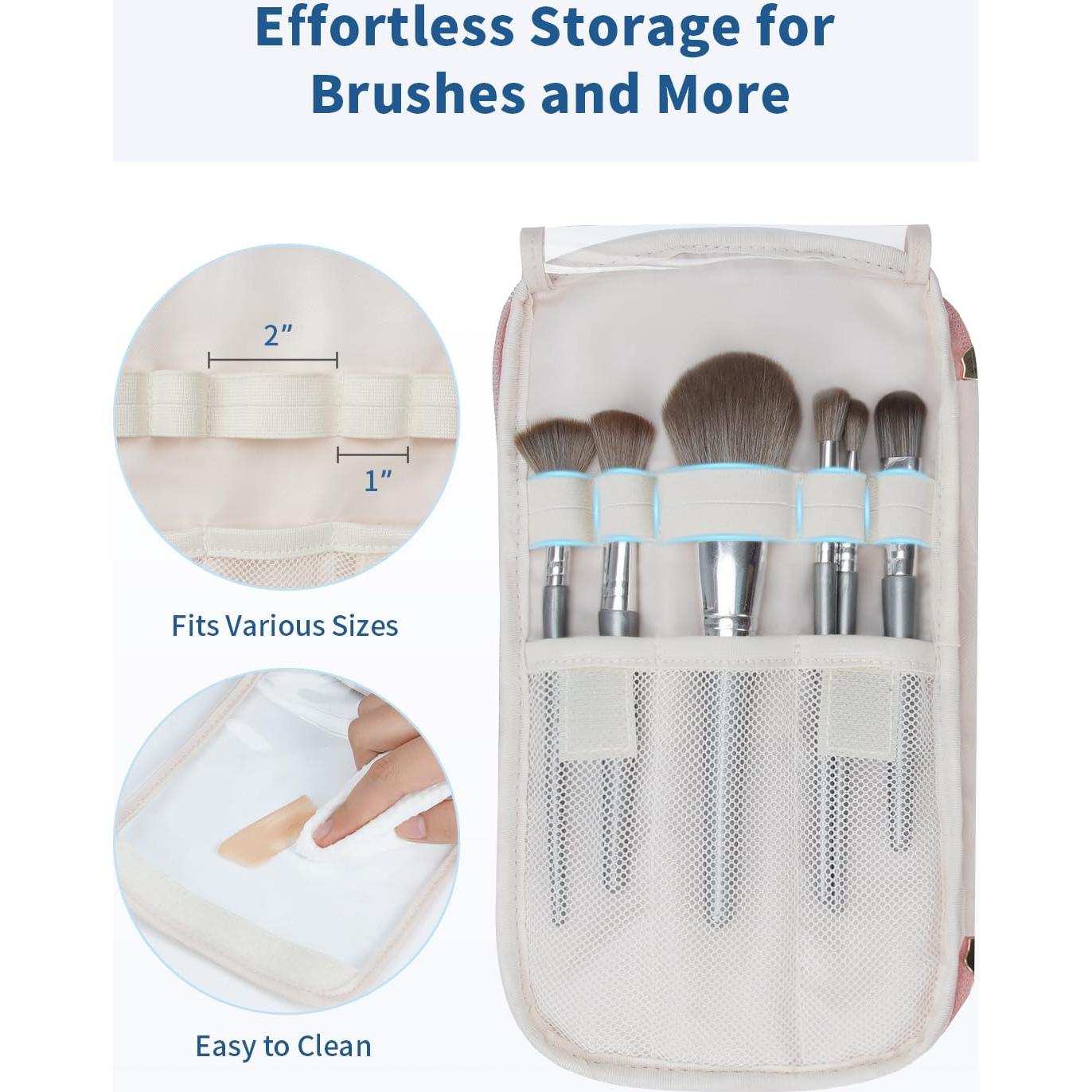 Bolsa de Aseo de Viaje WANDF Rosa Polvoriento 29.9x16.5cm