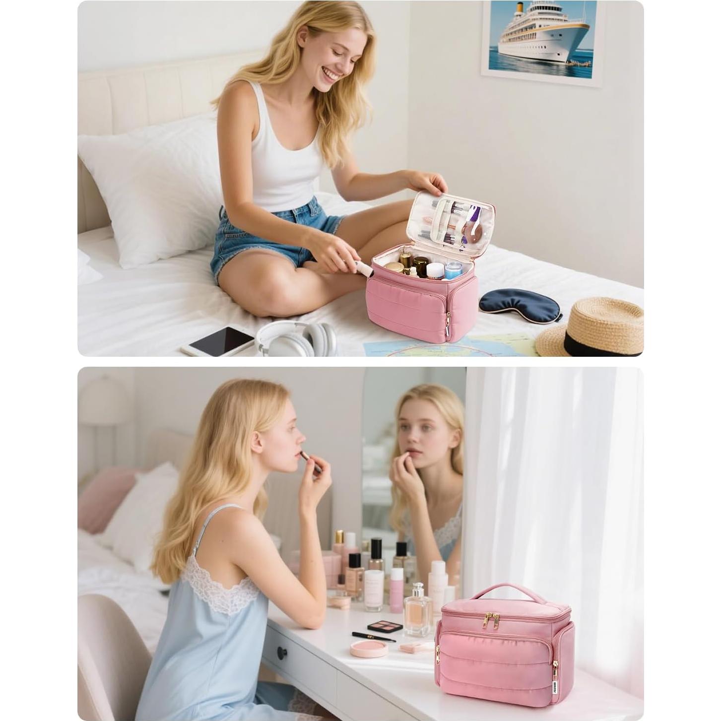 Bolsa de Aseo de Viaje WANDF Rosa Polvoriento 29.9x16.5cm