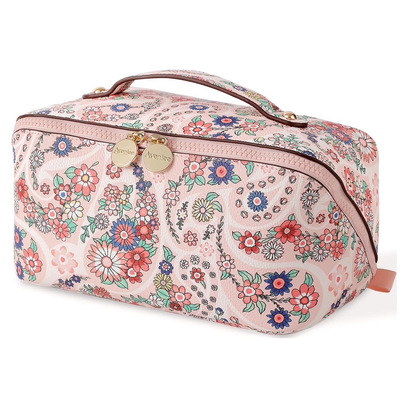 Bolsa de Maquillaje Aveniee para Mujeres Floral Grande 23.7x10.4cm