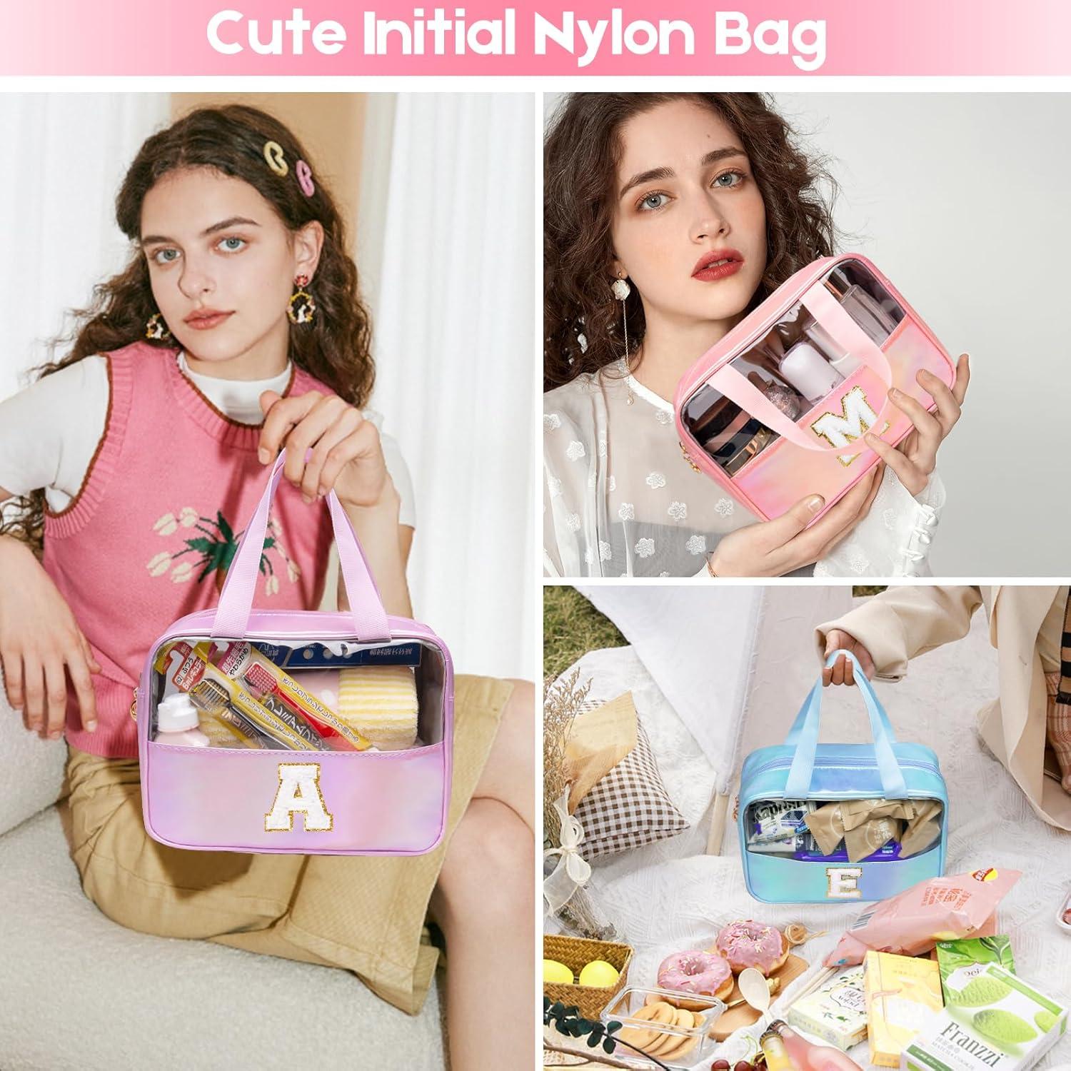 Bolsa de Maquillaje Transparente Rosa Personalizada 33.4x17.5cm