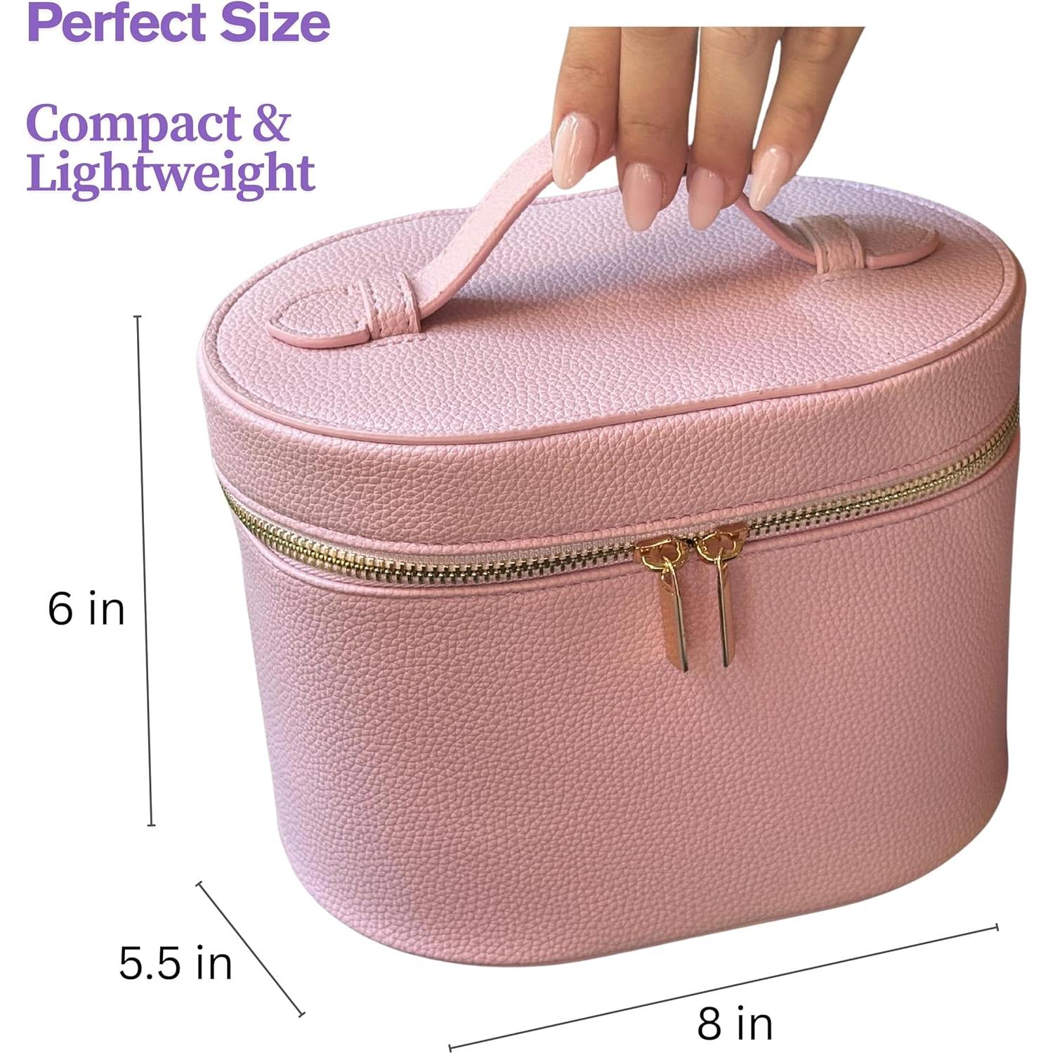 Bolsa de Maquillaje JAZD Vanity Case Marrón con Divisor