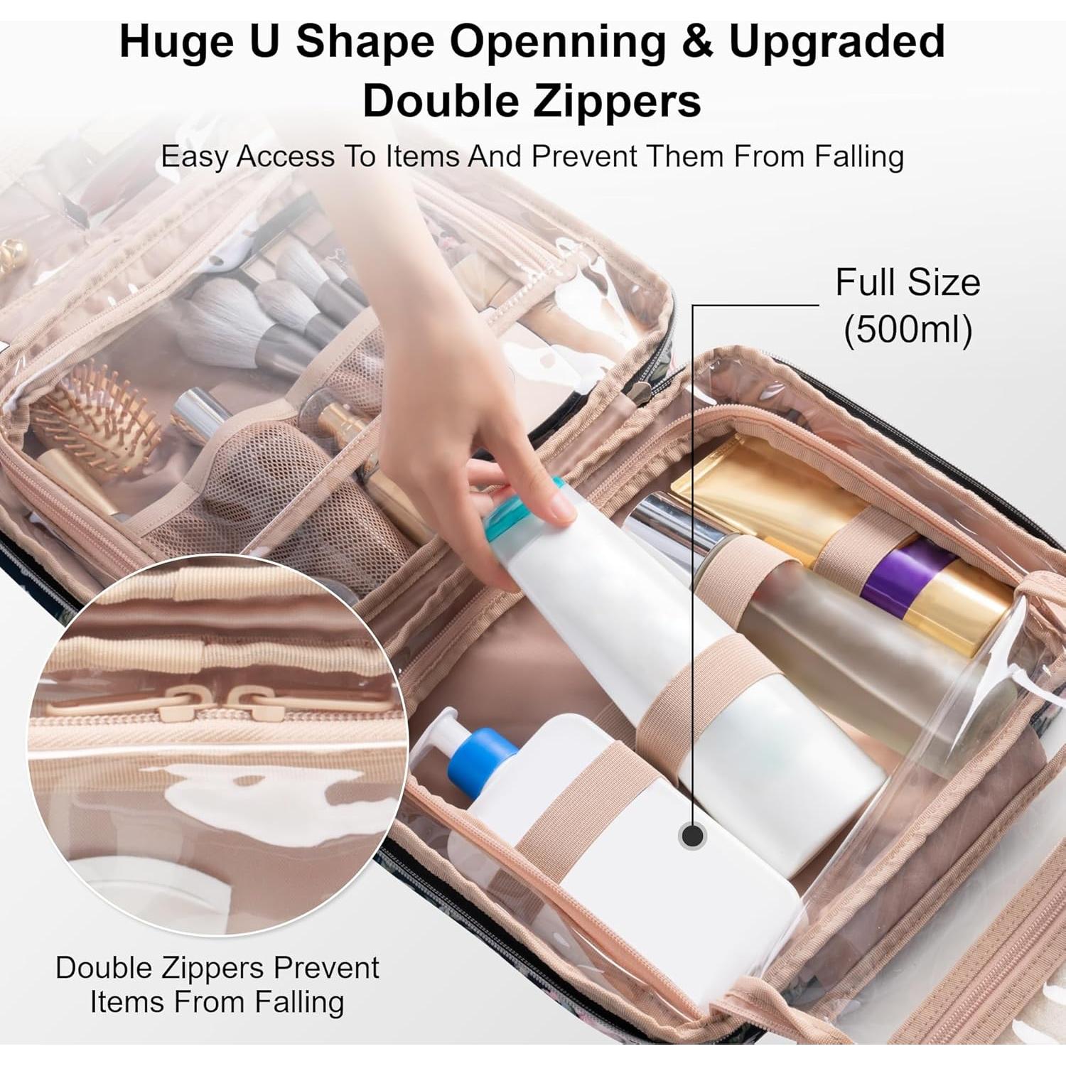 Bolsa de Aseo Colgante Everfun Rosa 30.48x22.86cm para Mujeres