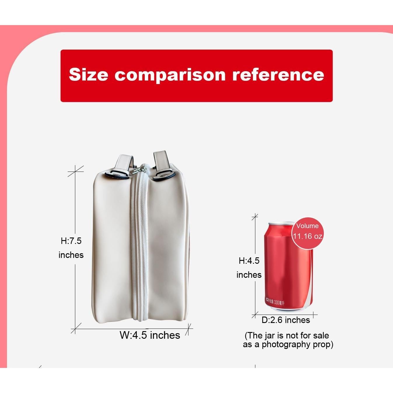 Estuche de Viaje para Cosméticos SANHECUN Beige Mediano 25.4x11.4x19.1cm