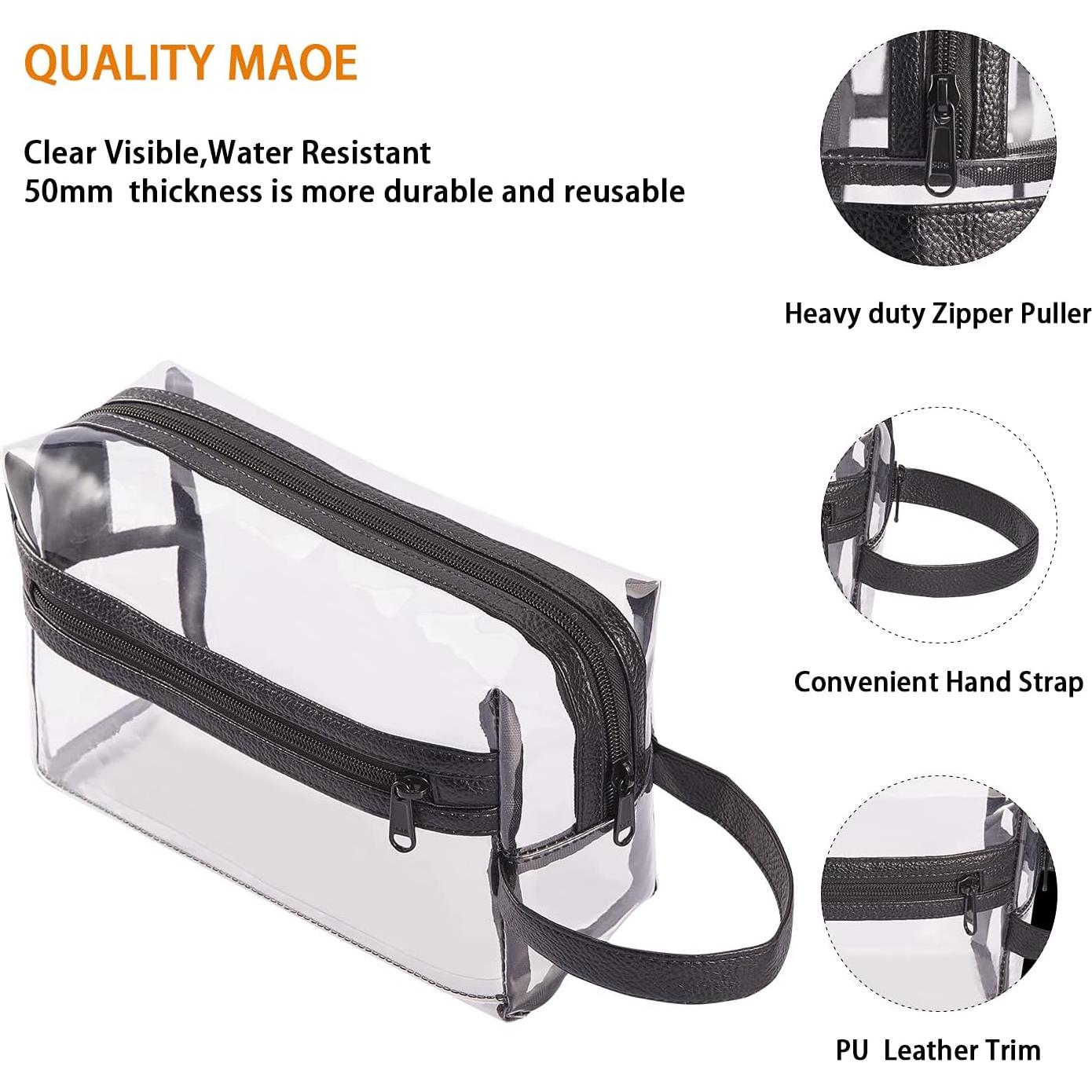 Bolsa de Aseo de Viaje Transparente Haoguagua 26x15x10 cm