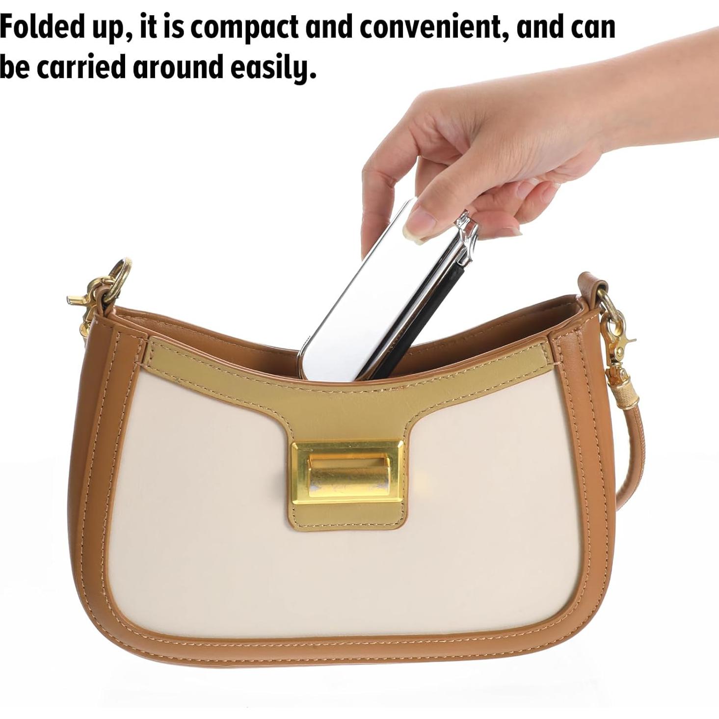 2 Cepillos de Pelo Plegables con Espejo Gtziqa - Portátiles