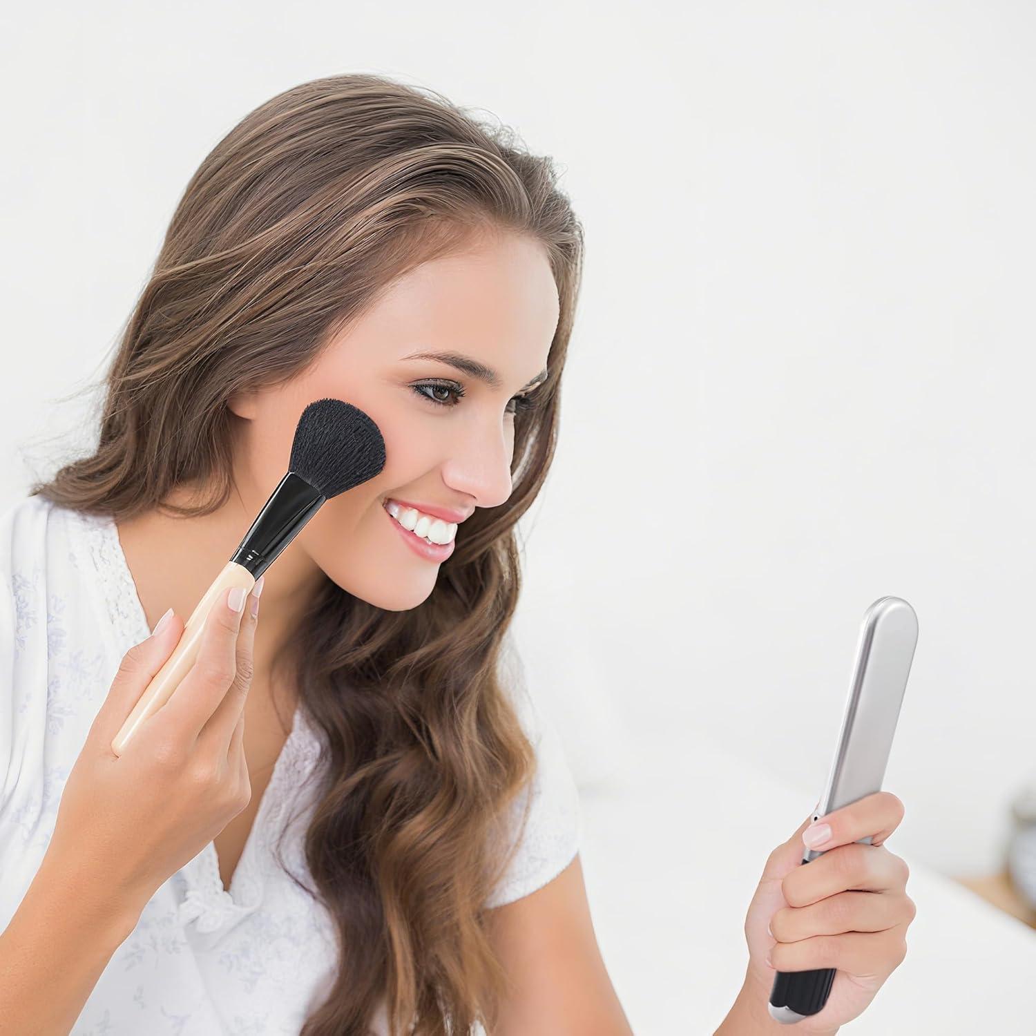 Cepillo de Pelo Plegable BlingKingdom con Espejo 20.8 cm