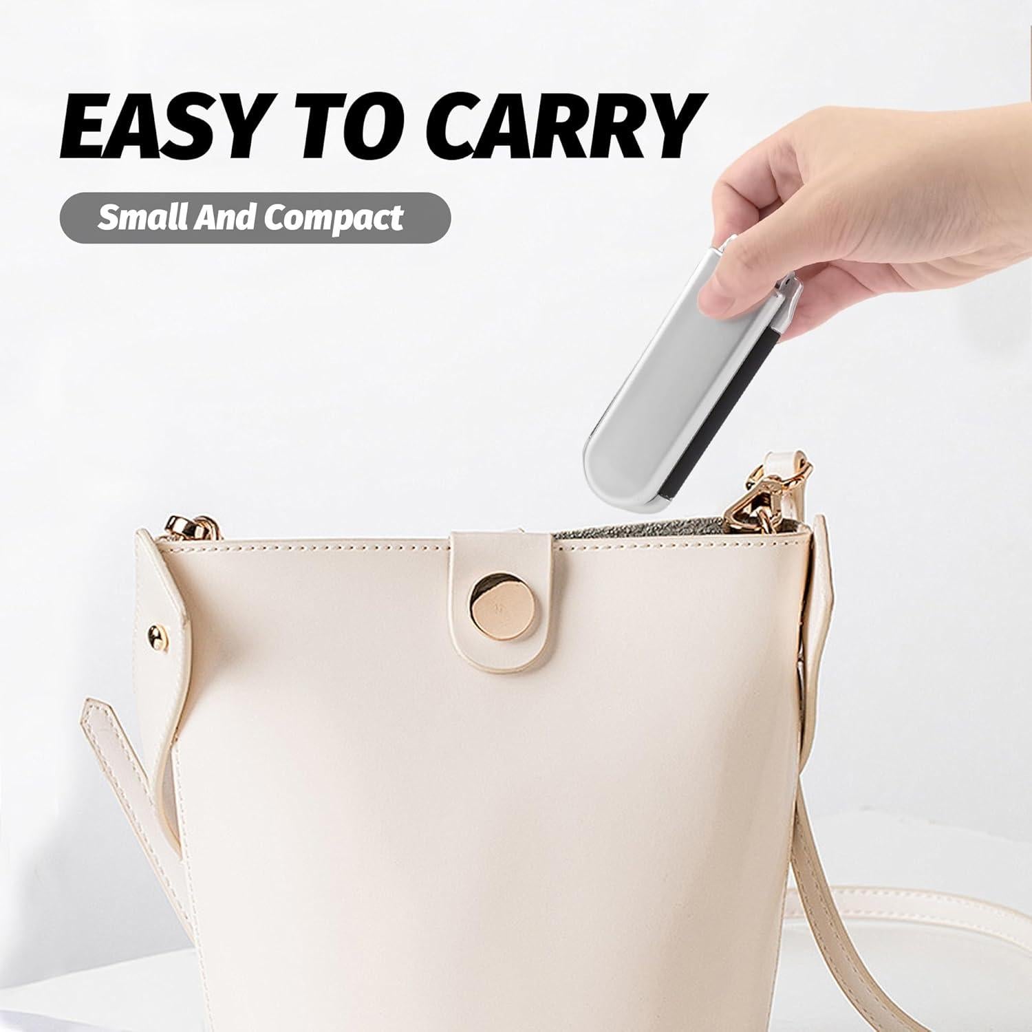 Cepillo de Pelo Plegable BlingKingdom con Espejo 20.8 cm