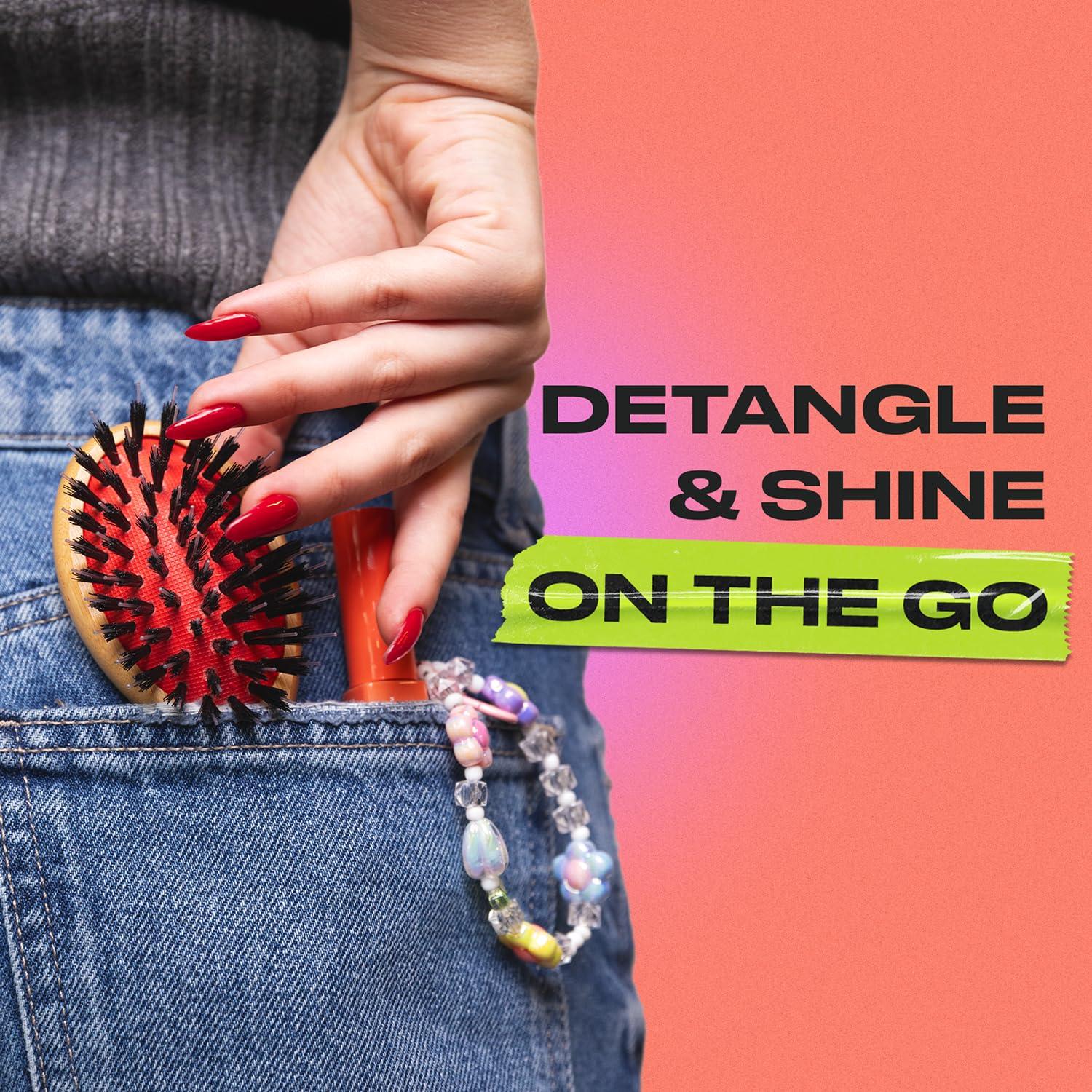 Cepillo Desenredante Vegano INH Mini de Cerdas de Jabalí