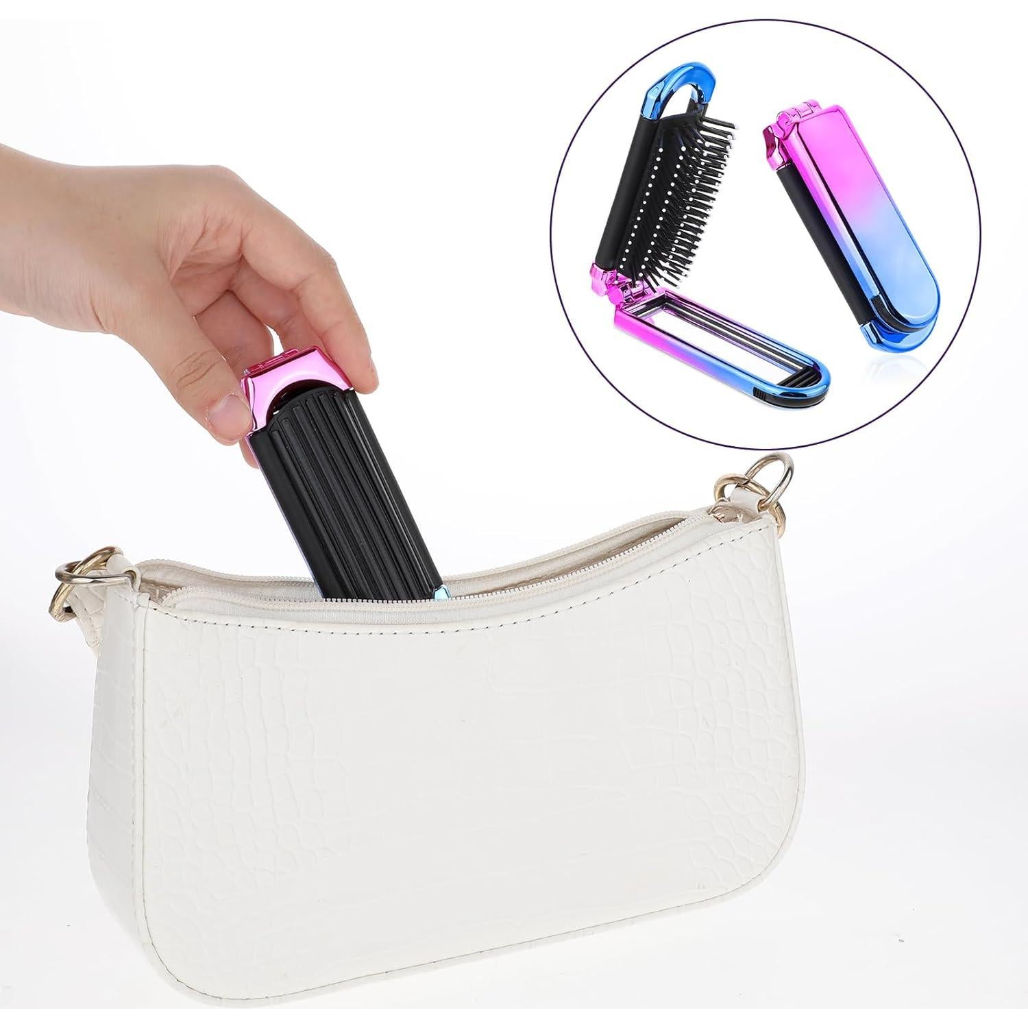 Mini Cepillo de Viaje Plegable con Espejo MOZEAT LENS