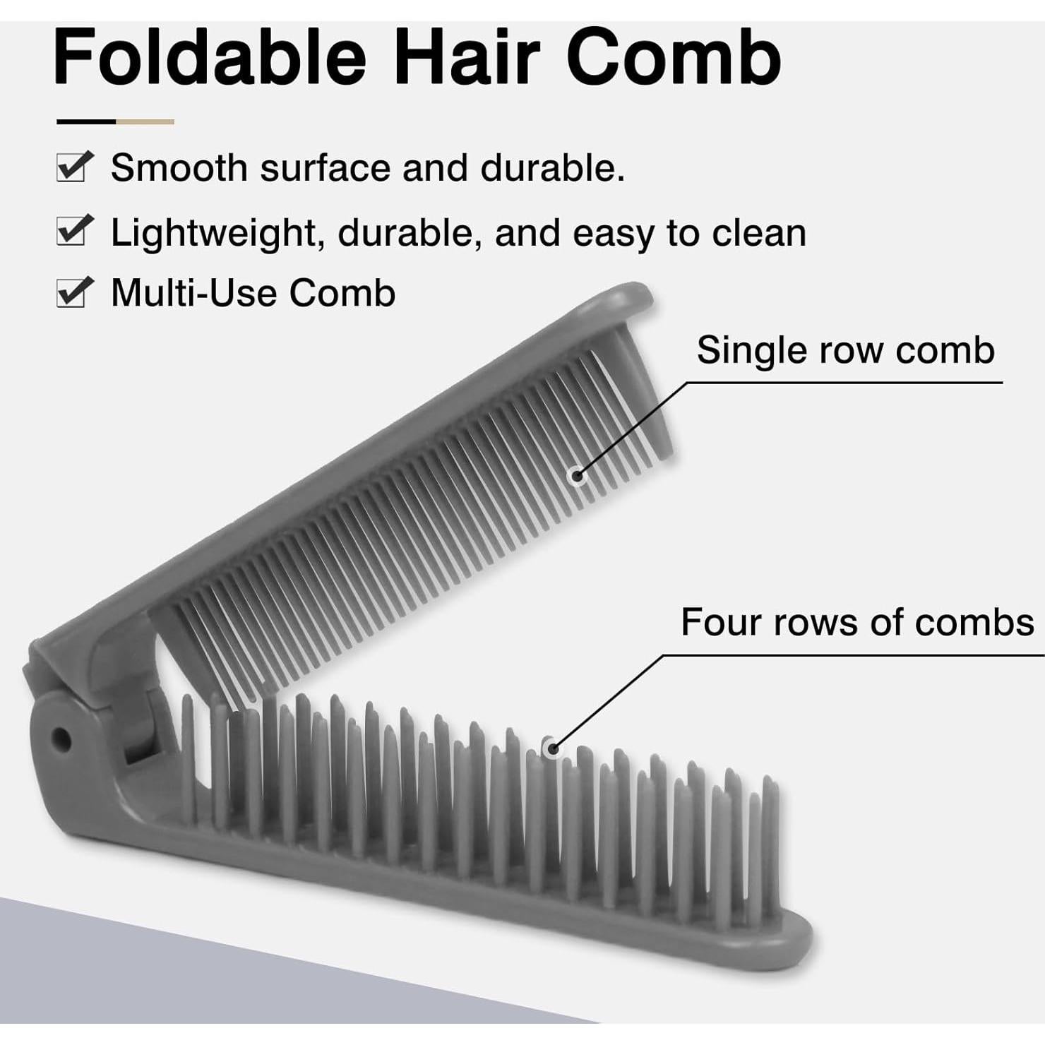 Juego de 3 Peines Plegables Zoolinn - Portátiles y Compactos