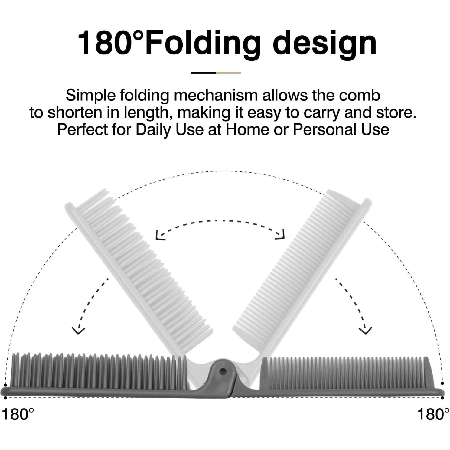 Juego de 3 Peines Plegables Zoolinn - Portátiles y Compactos