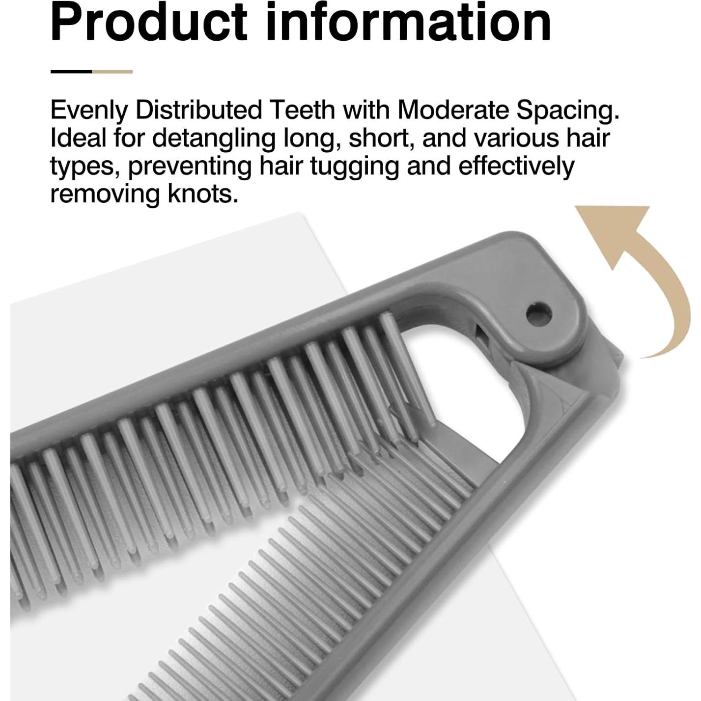 Juego de 3 Peines Plegables Zoolinn - Portátiles y Compactos