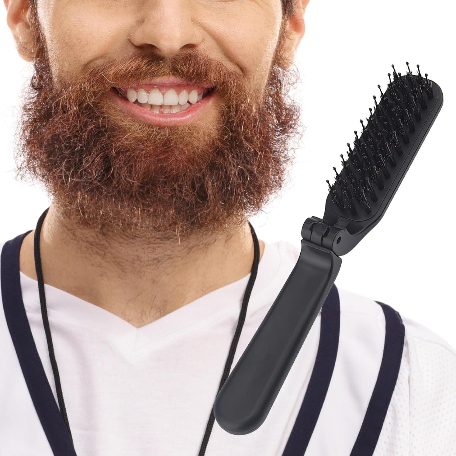 Cepillo Plegable de Cerda de Jabalí LZEDIRA - Compacto 21.8cm