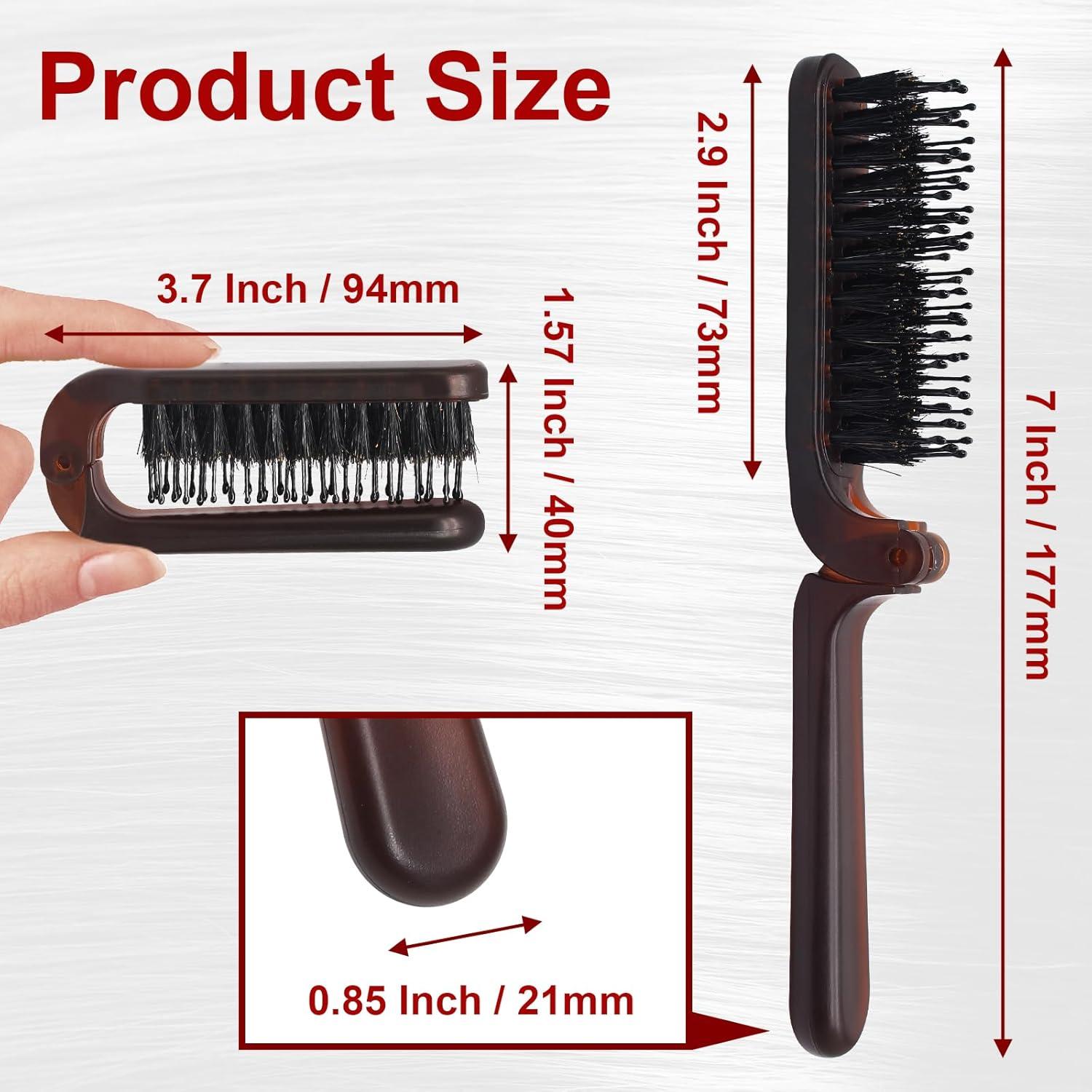 Paquete de 2 Cepillos de Pelo Plegables Qjaiune Ámbar