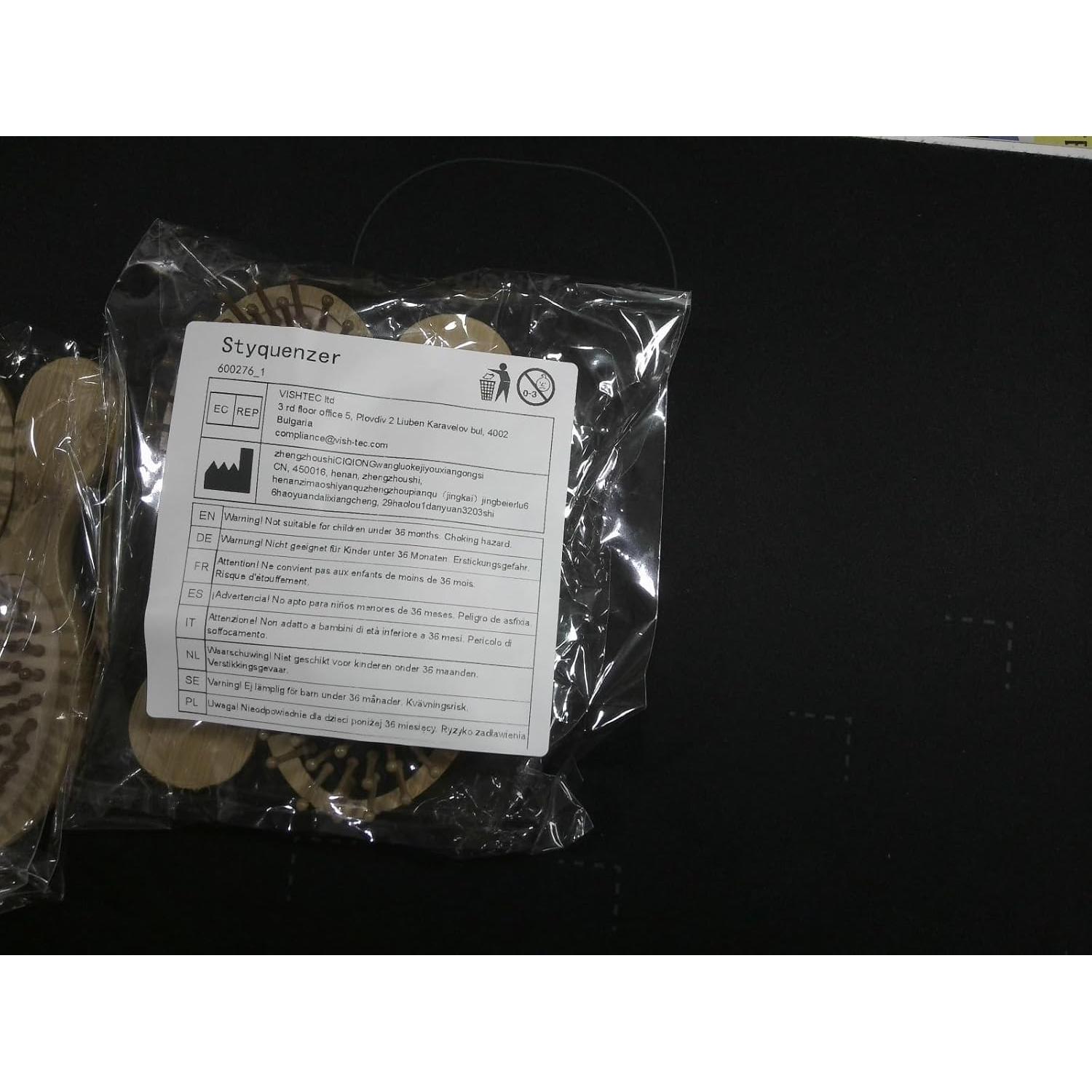 2 Cepillos de Bambú Antiestáticos para Cabello - Viaje