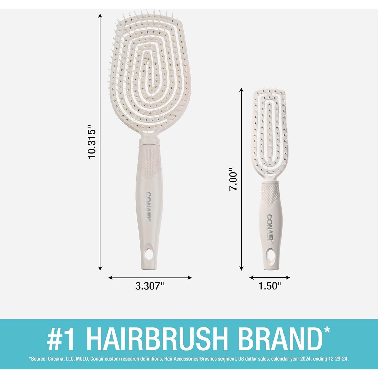 Set de Cepillos Desenredantes Conair 2pk - Masajeador Cuero Cabelludo