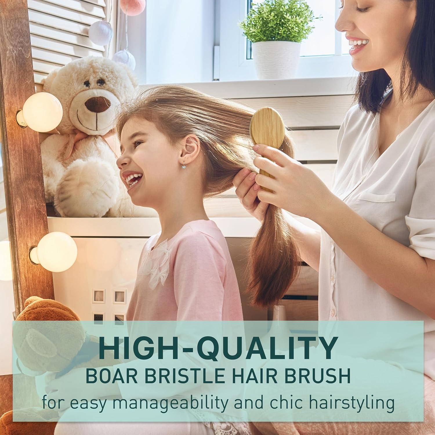 Juego de cepillos para el cabello Zollo con cerdas de jabalí