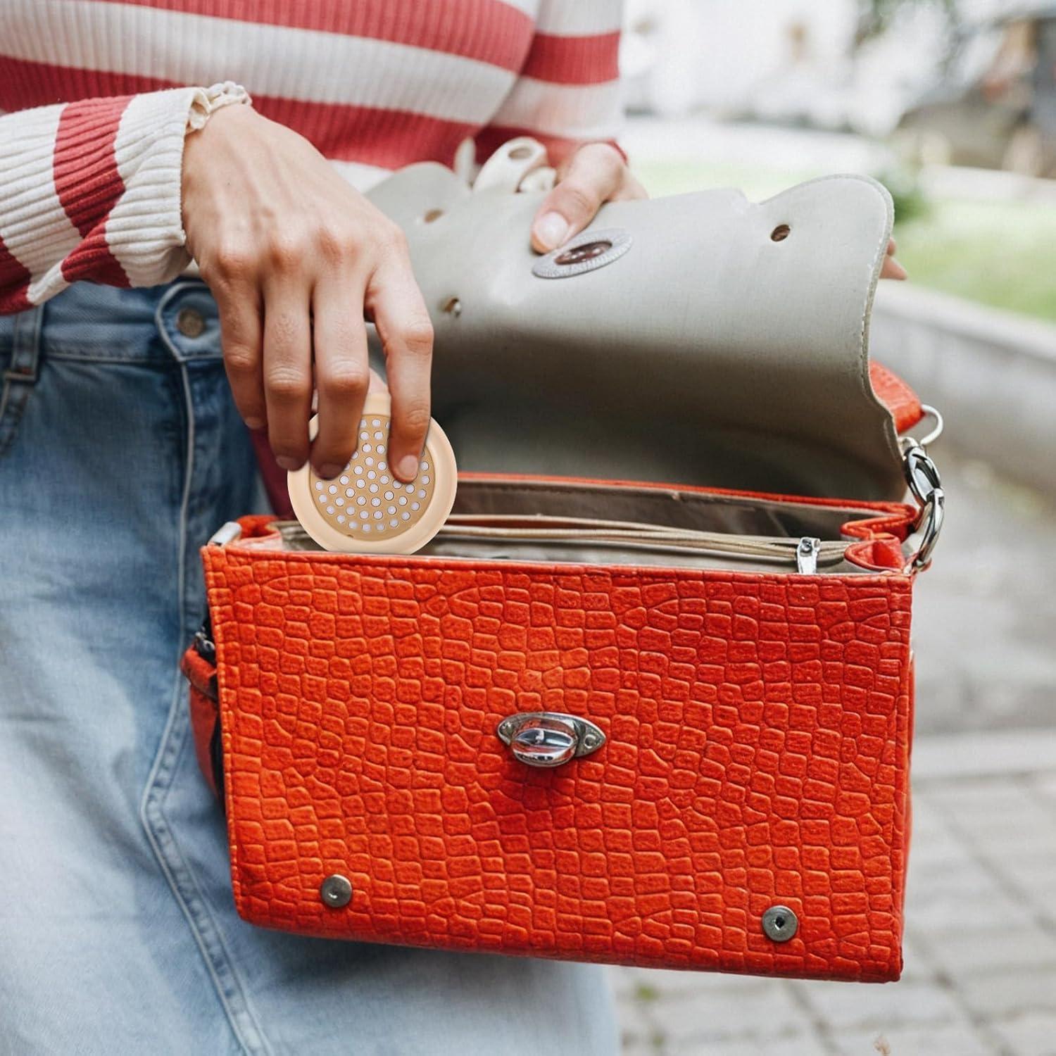 Mini Cepillo de Cabello con Espejo Psyqtsuary 6.4cm Beige