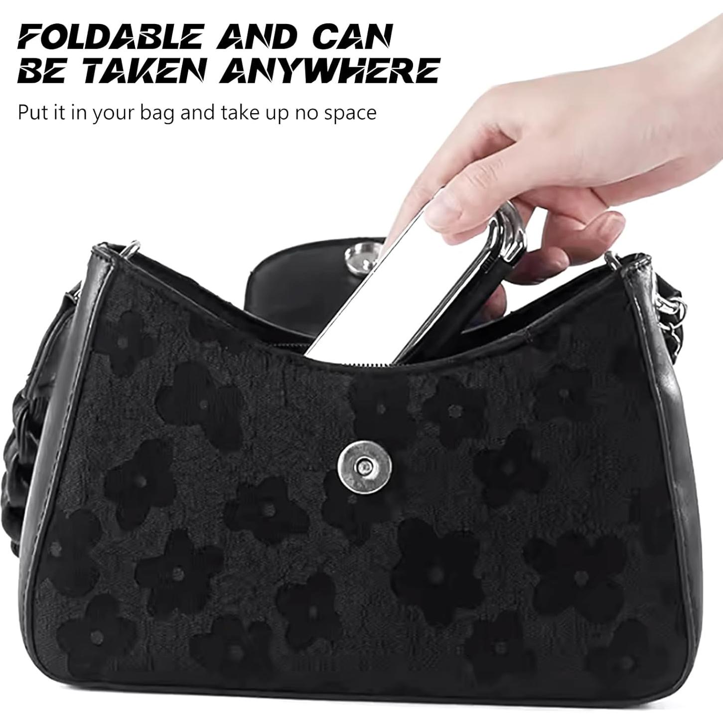 Cepillo de Pelo Plegable con Espejo Siutaga - 2 Pcs Mini