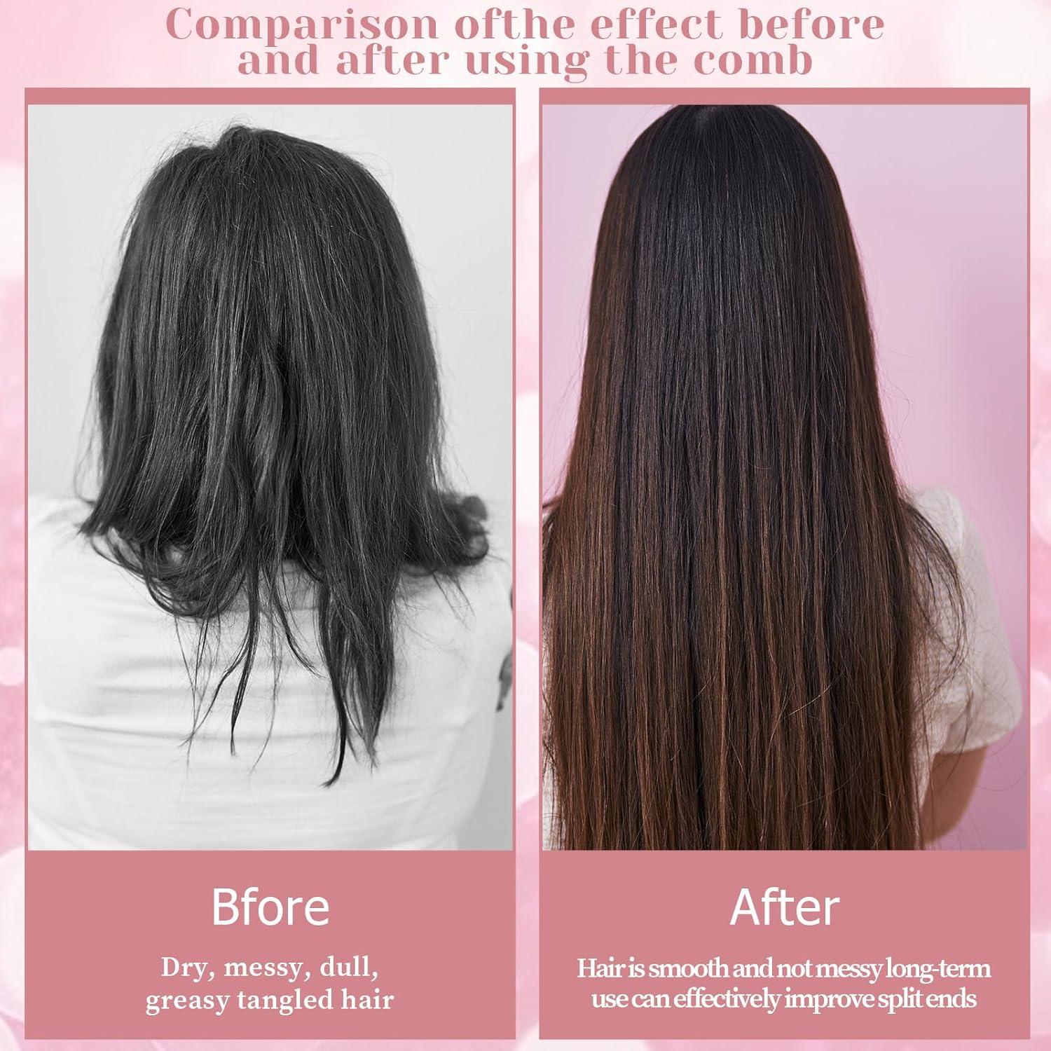 Cepillo de cabello compacto con espejo Josojoou rosa 7.54x2.75cm