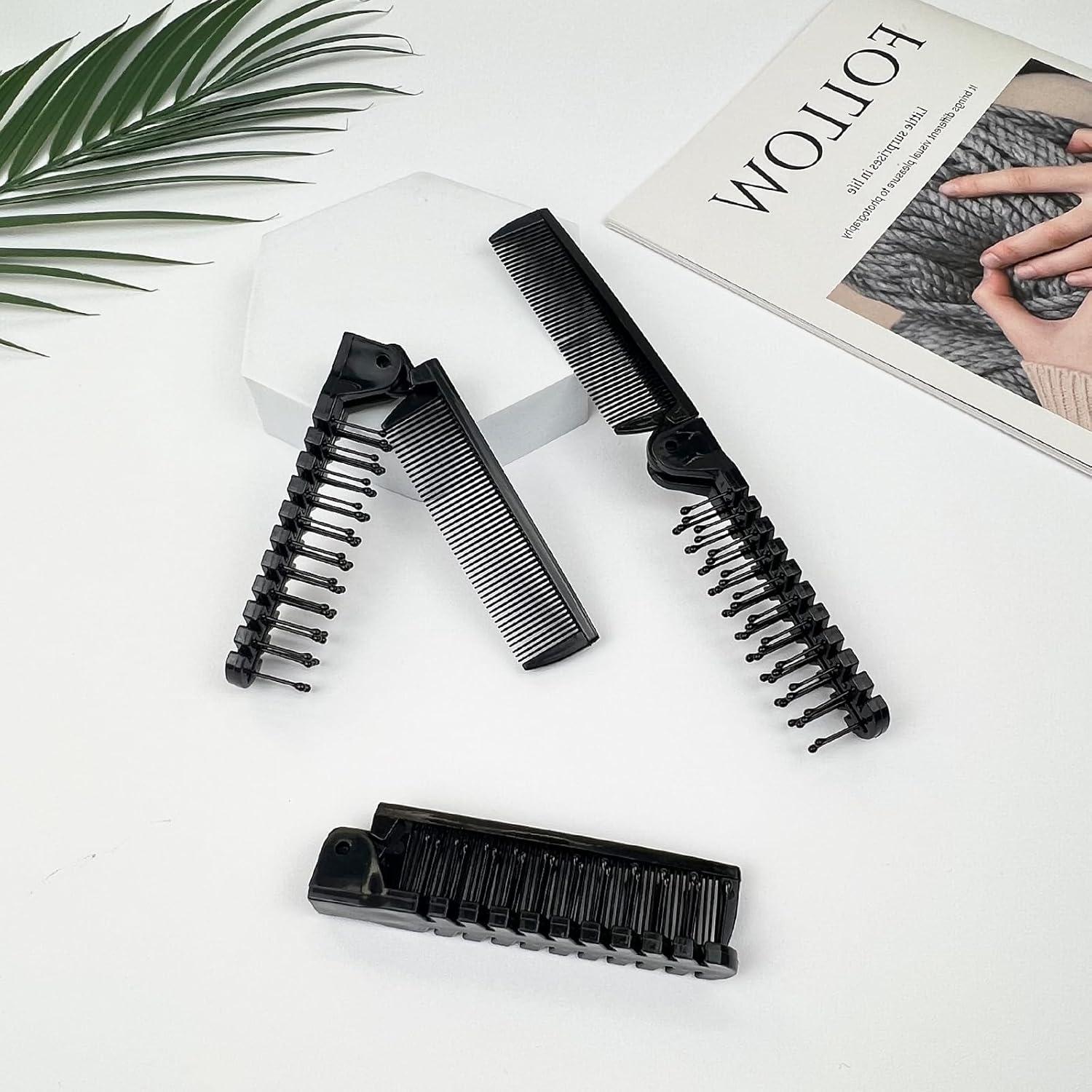 Juego de Cepillos de Pelo Plegables Zoolinn 3 PZS Negro