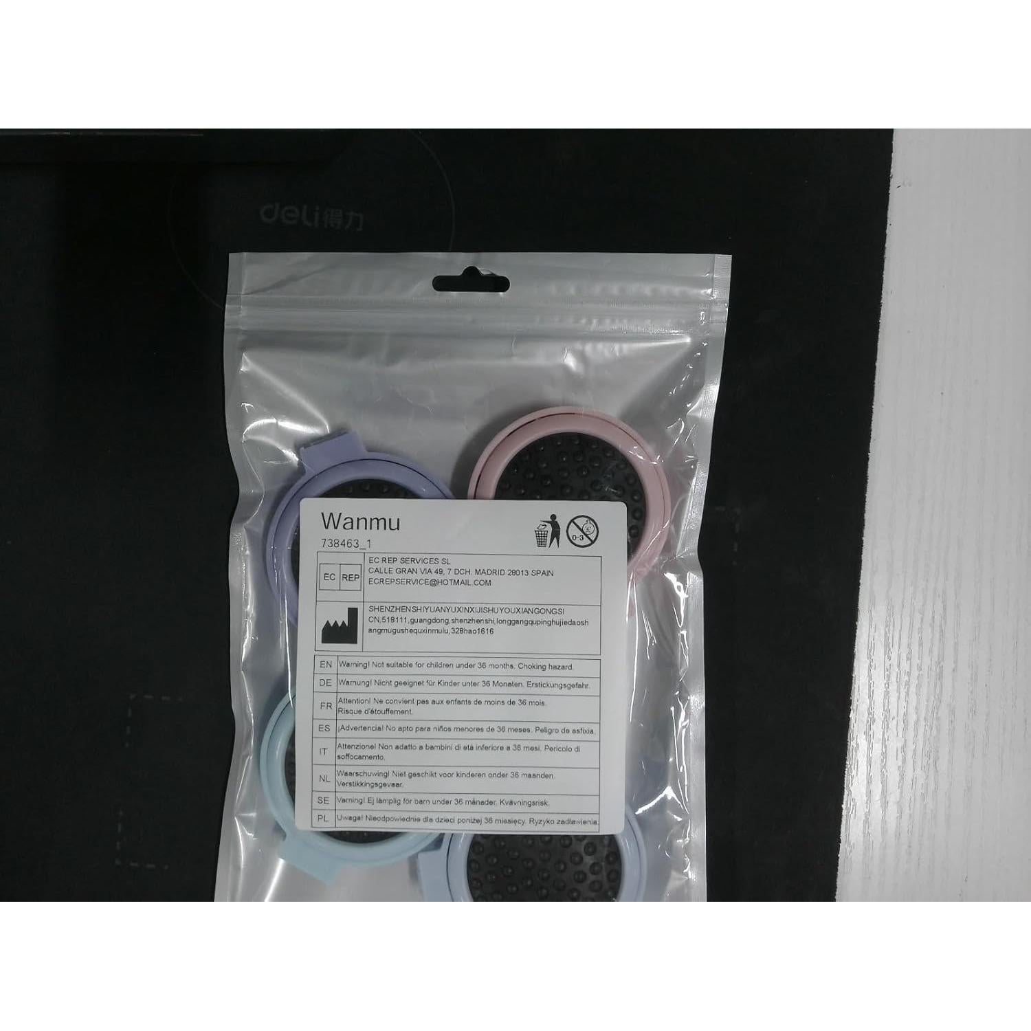 Juego de 4 Cepillos de Cabello Plegables con Espejo Wanmu