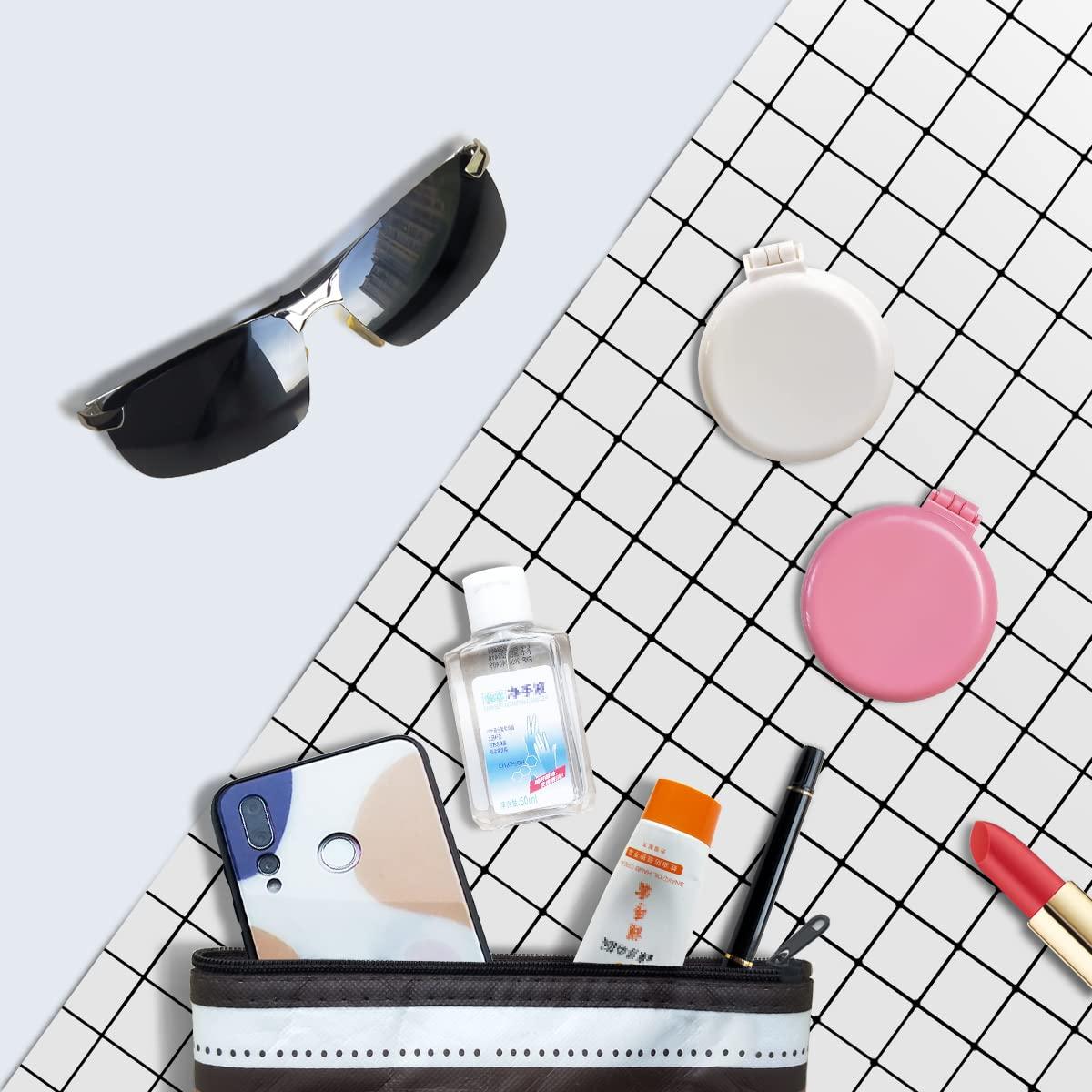 Cepillo de Pelo Plegable con Espejo SportMore Rosa/Blanco