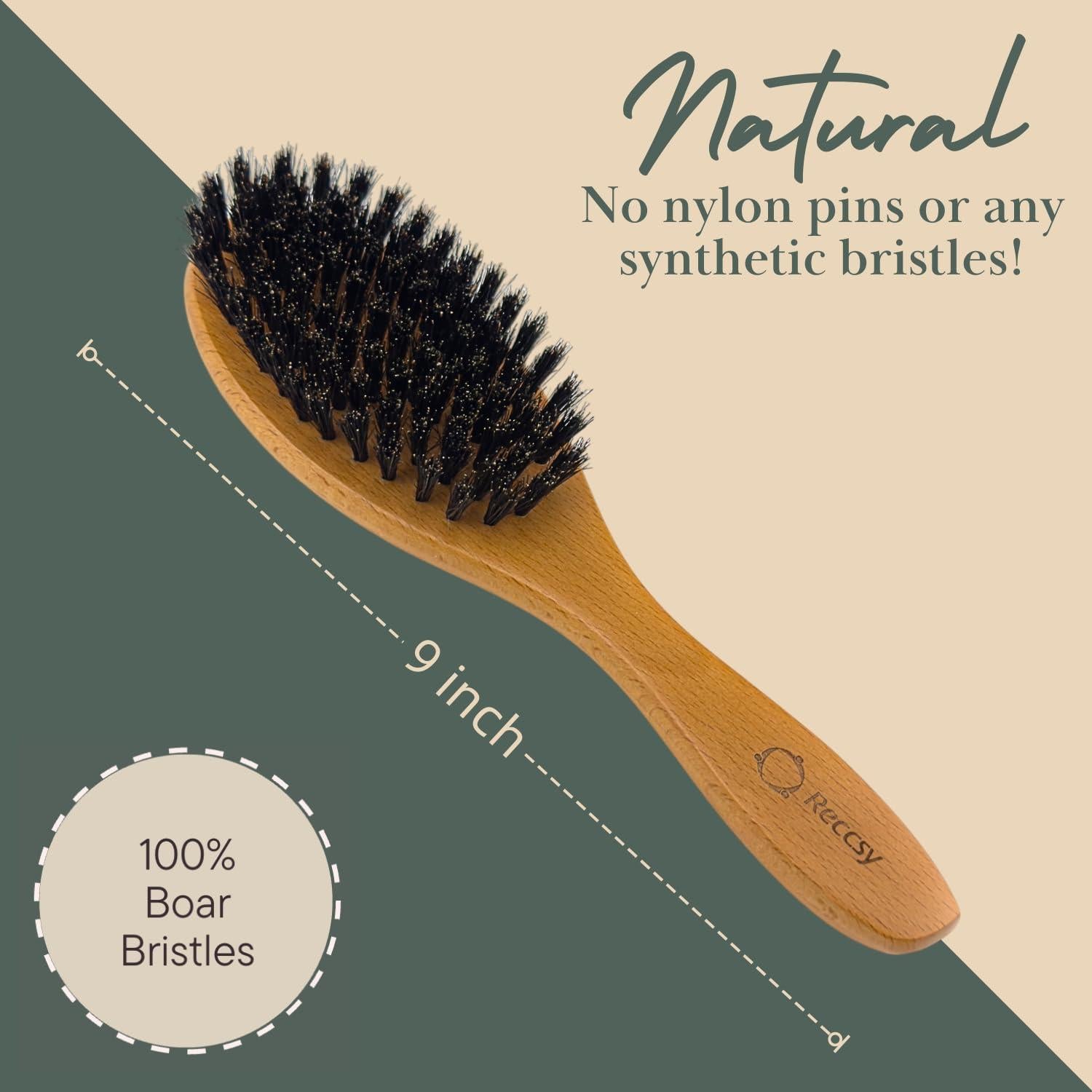 Juego de Cepillos de Cerdas de Jabalí Recurecare - 3 Piezas