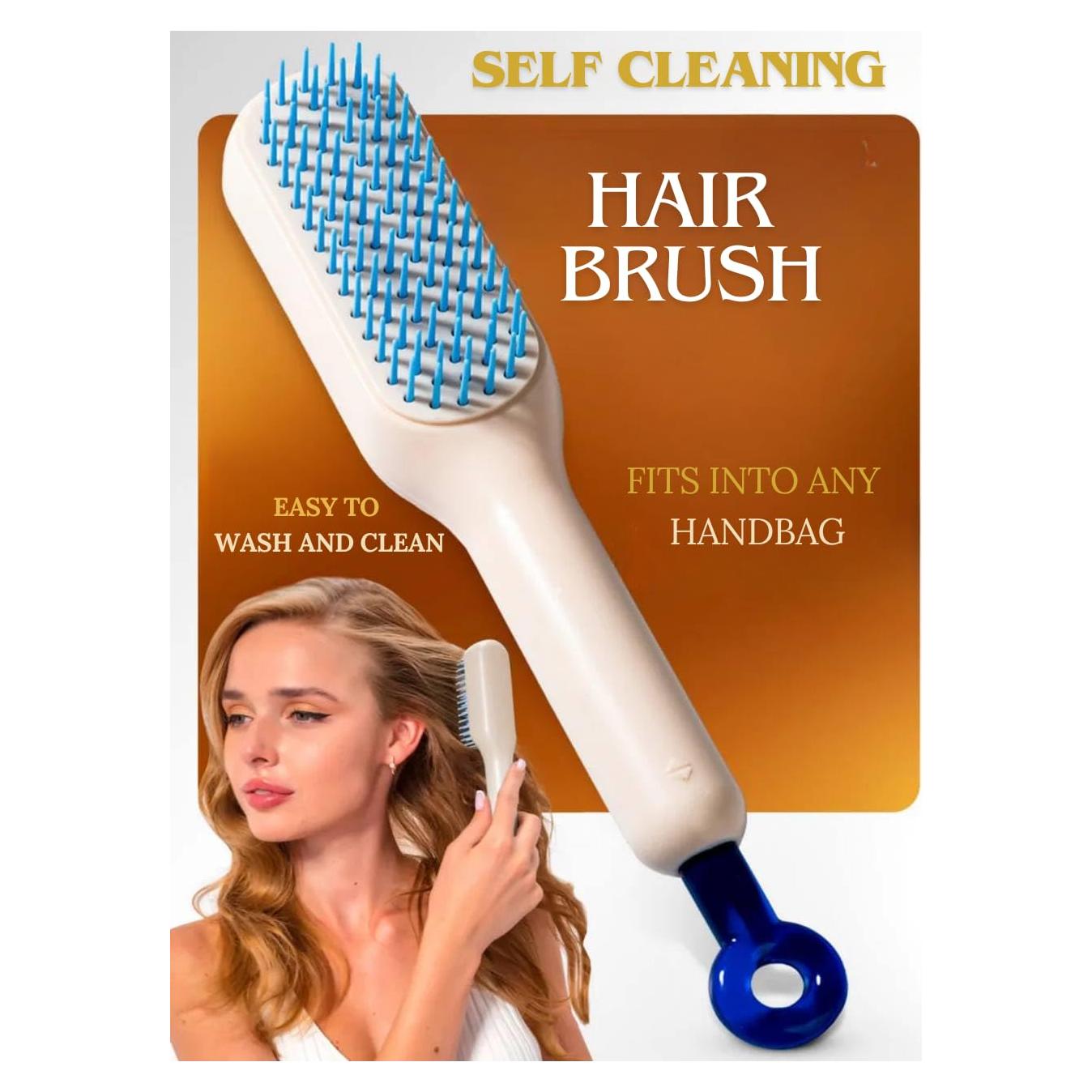 Cepillo de Cabello Autolimpiante Hangzhou Muxi Blanco 22.86cm