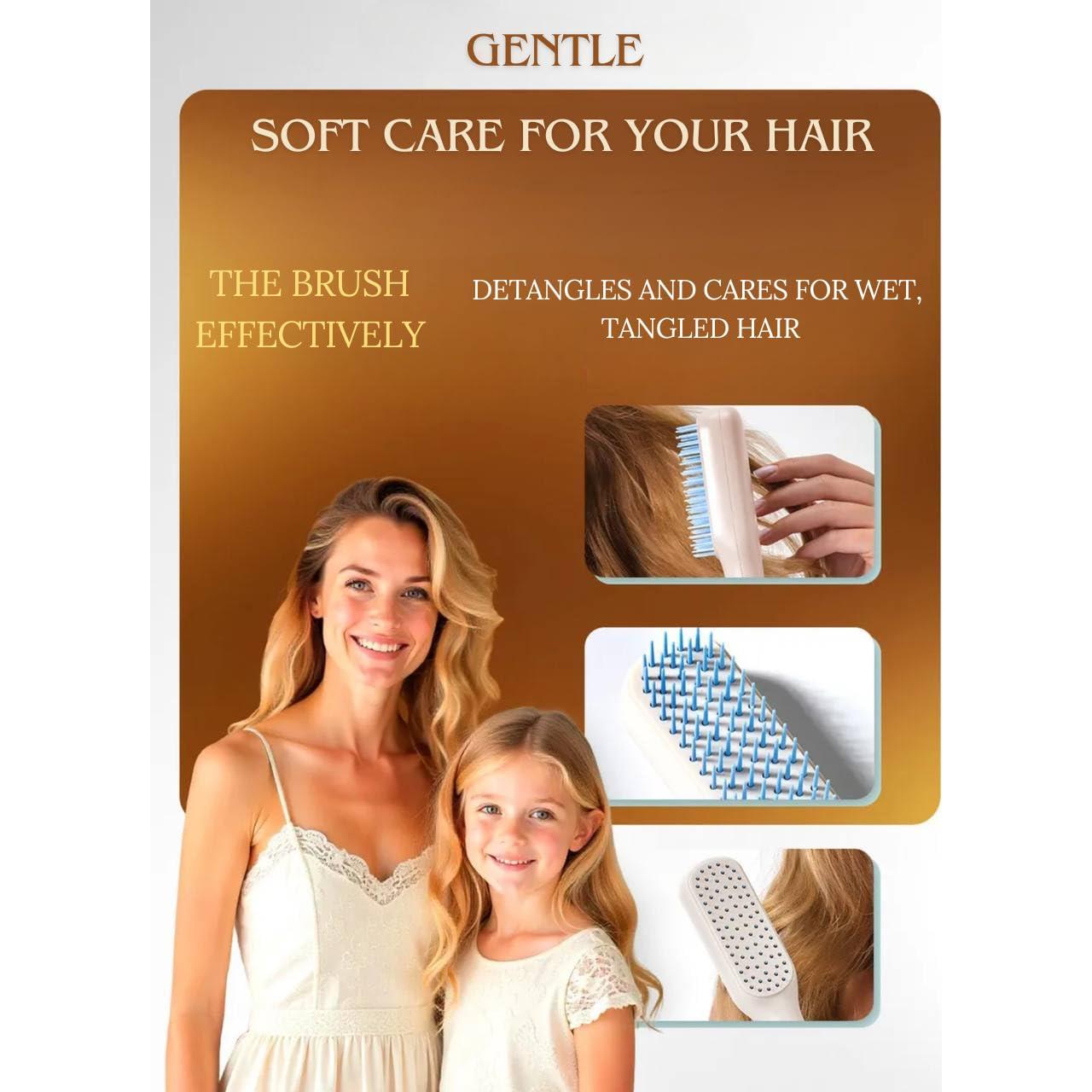 Cepillo de Cabello Autolimpiante Hangzhou Muxi Blanco 22.86cm