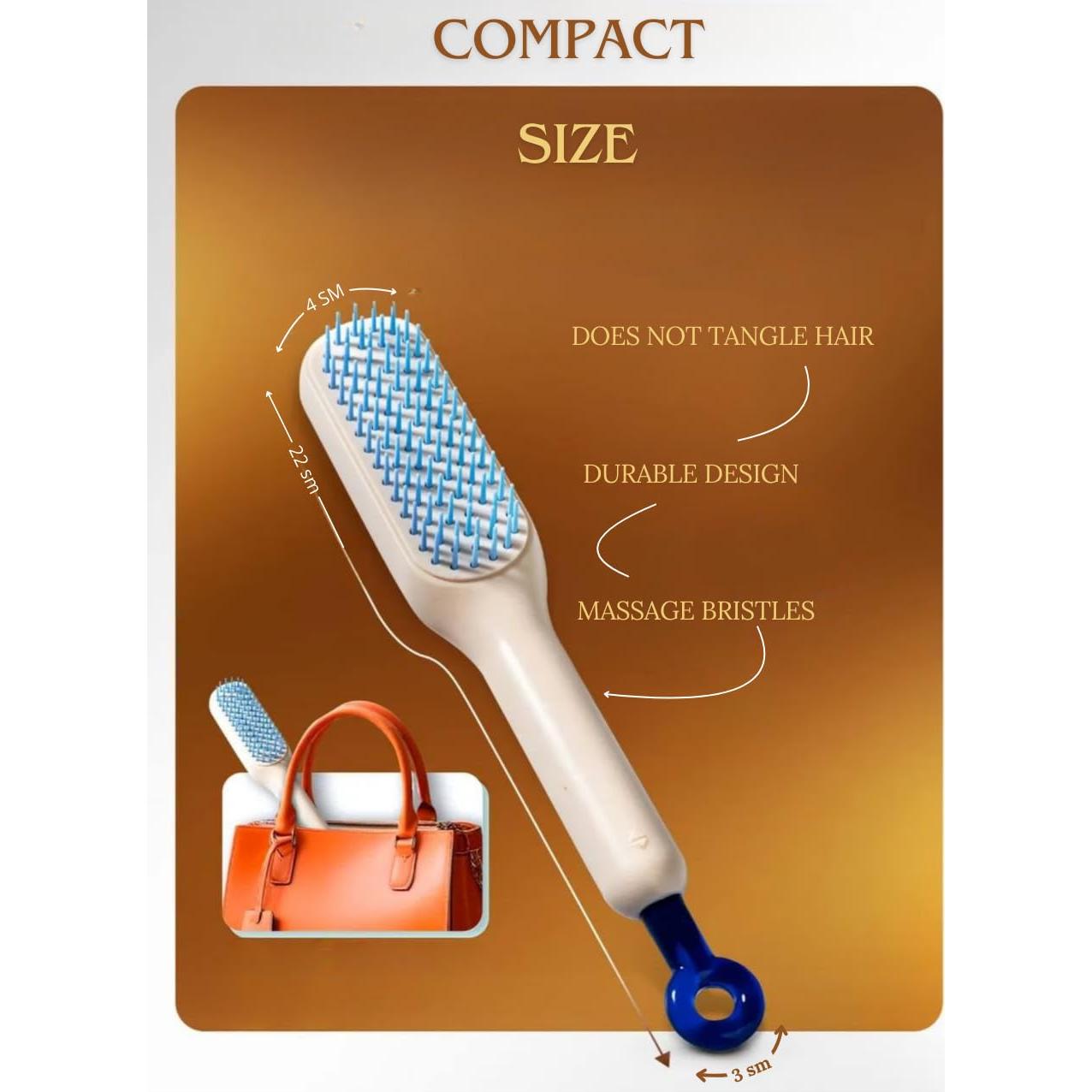 Cepillo de Cabello Autolimpiante Hangzhou Muxi Blanco 22.86cm