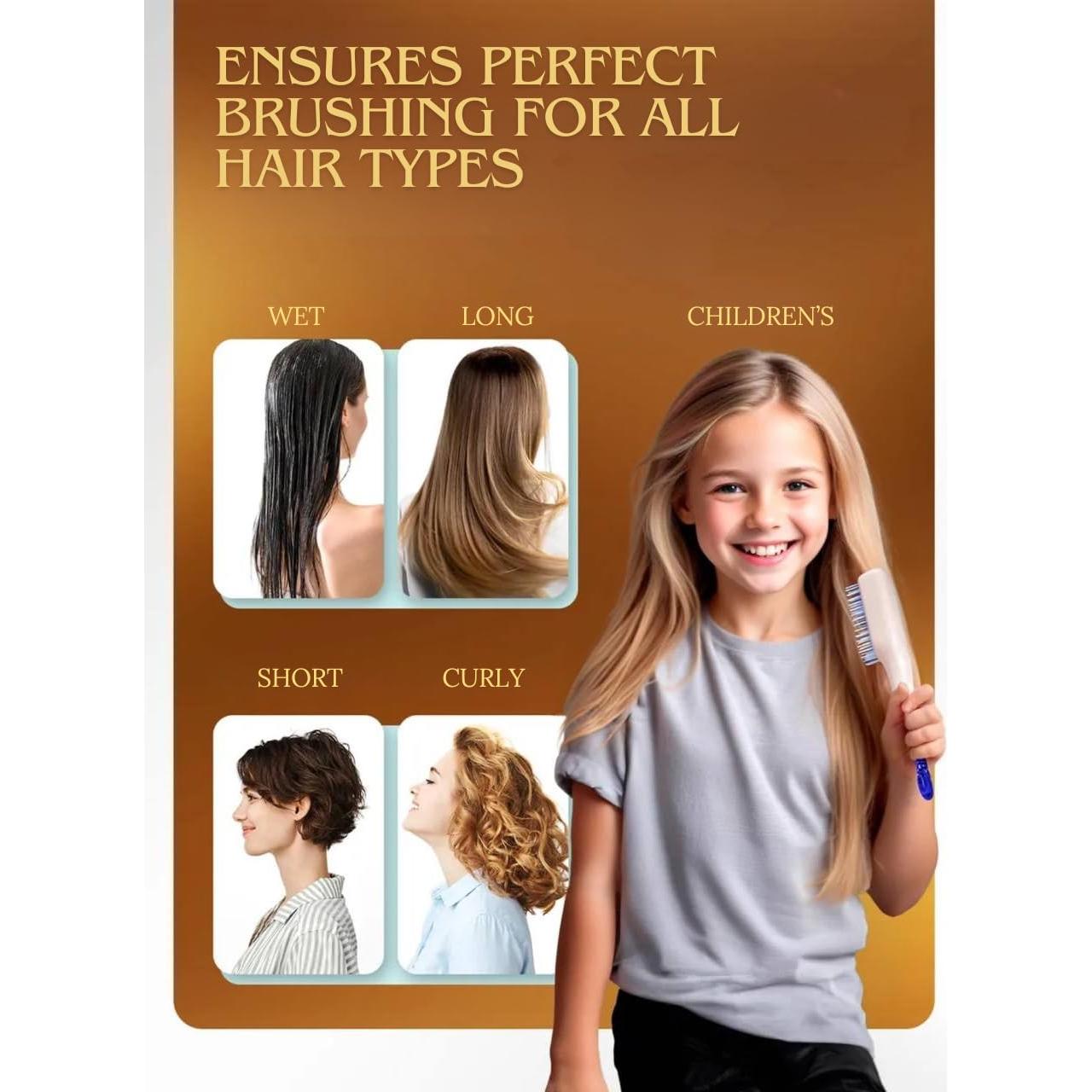 Cepillo de Cabello Autolimpiante Hangzhou Muxi Blanco 22.86cm