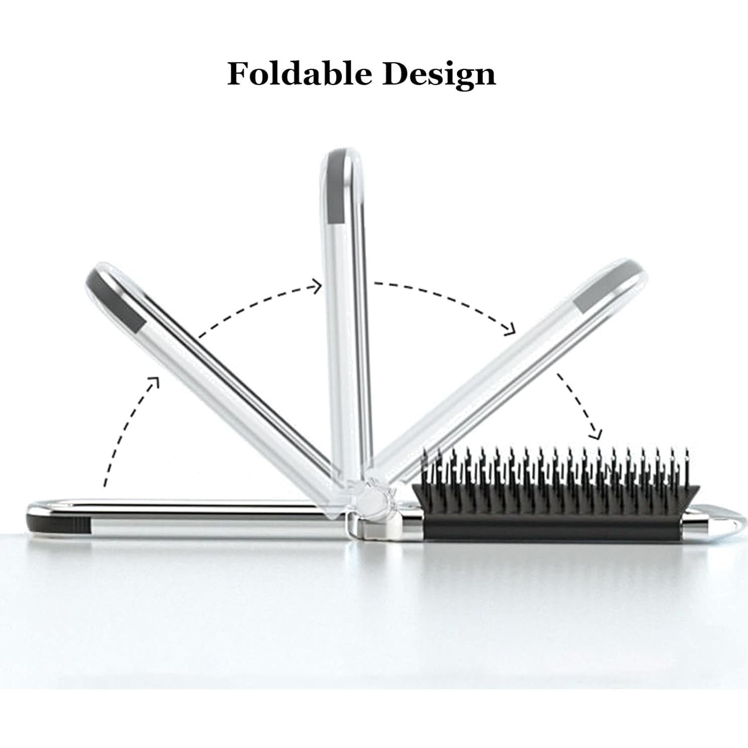 Paquete de 2 Cepillos de Cabello Plegables FSZMan con Espejo