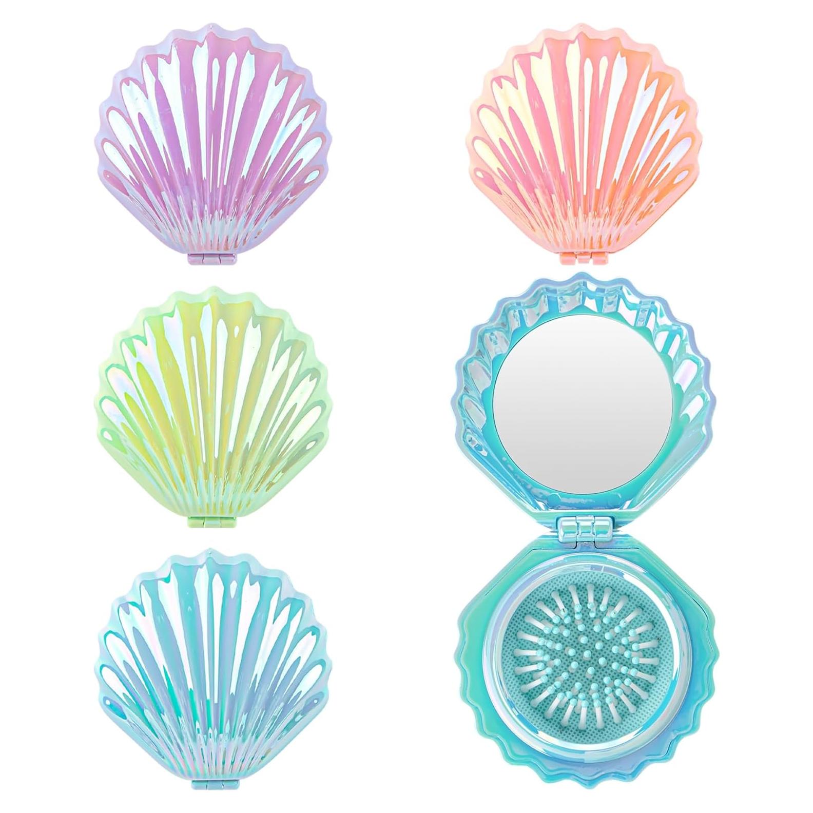 Cepillos de Pelo Plegables AUEAR con Espejo - 4 Colores