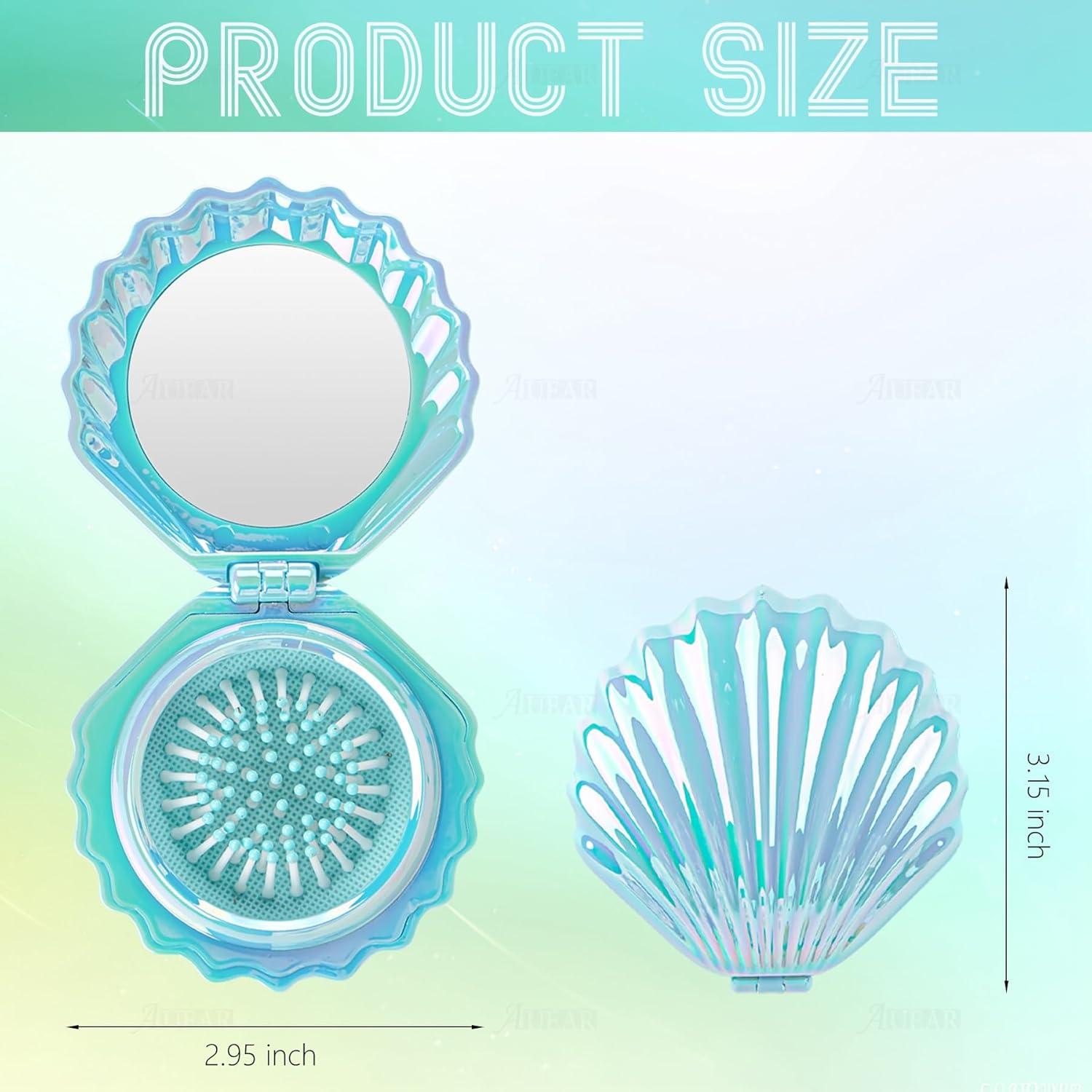 Cepillos de Pelo Plegables AUEAR con Espejo - 4 Colores