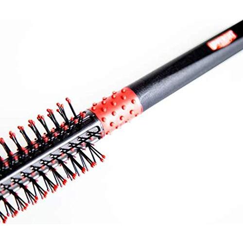 Rodillo Quiff Deluxe Uppercut - Cepillo Antideslizante Negro y Rojo