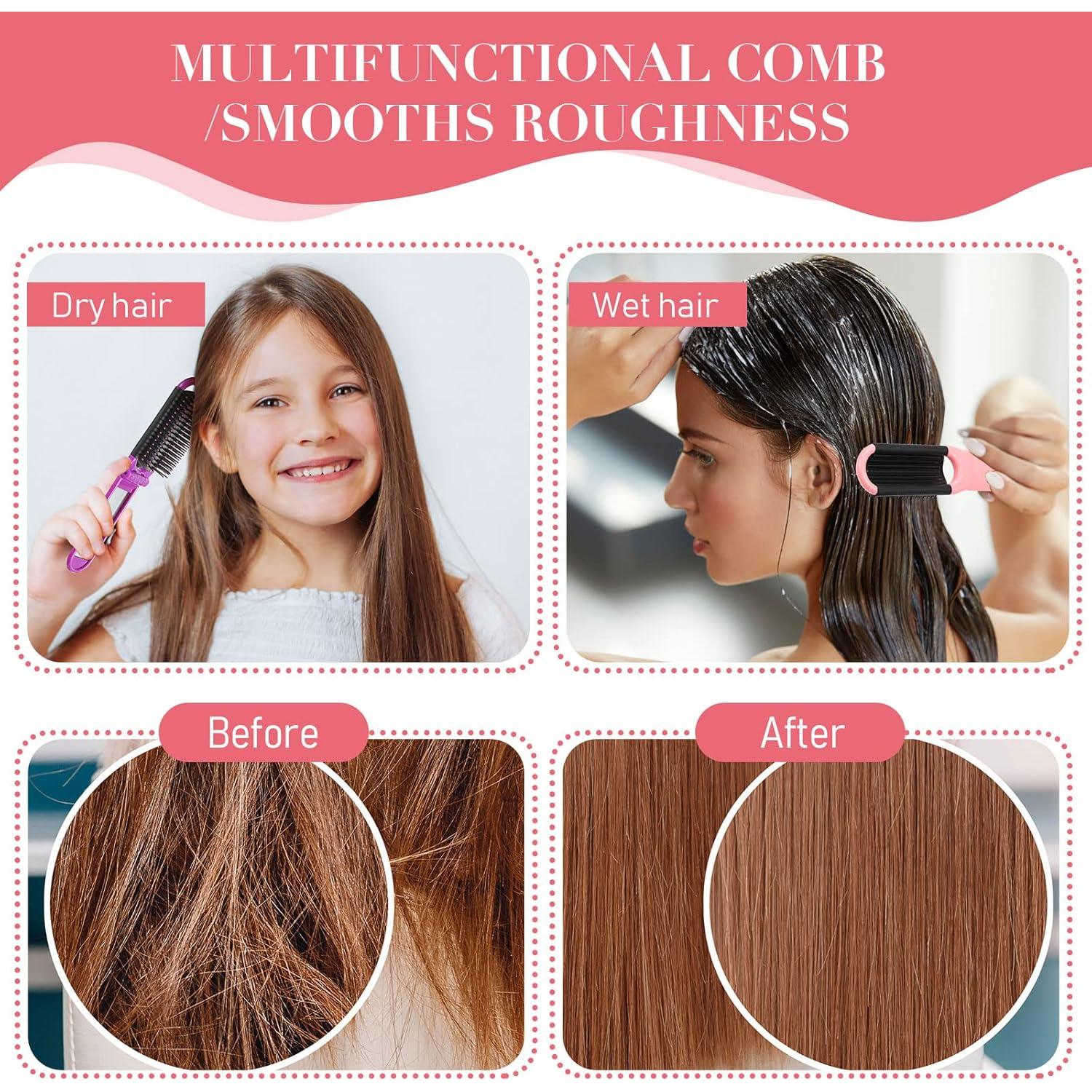 30 Cepillos de Pelo Plegables Chunful con Espejo - Viaje