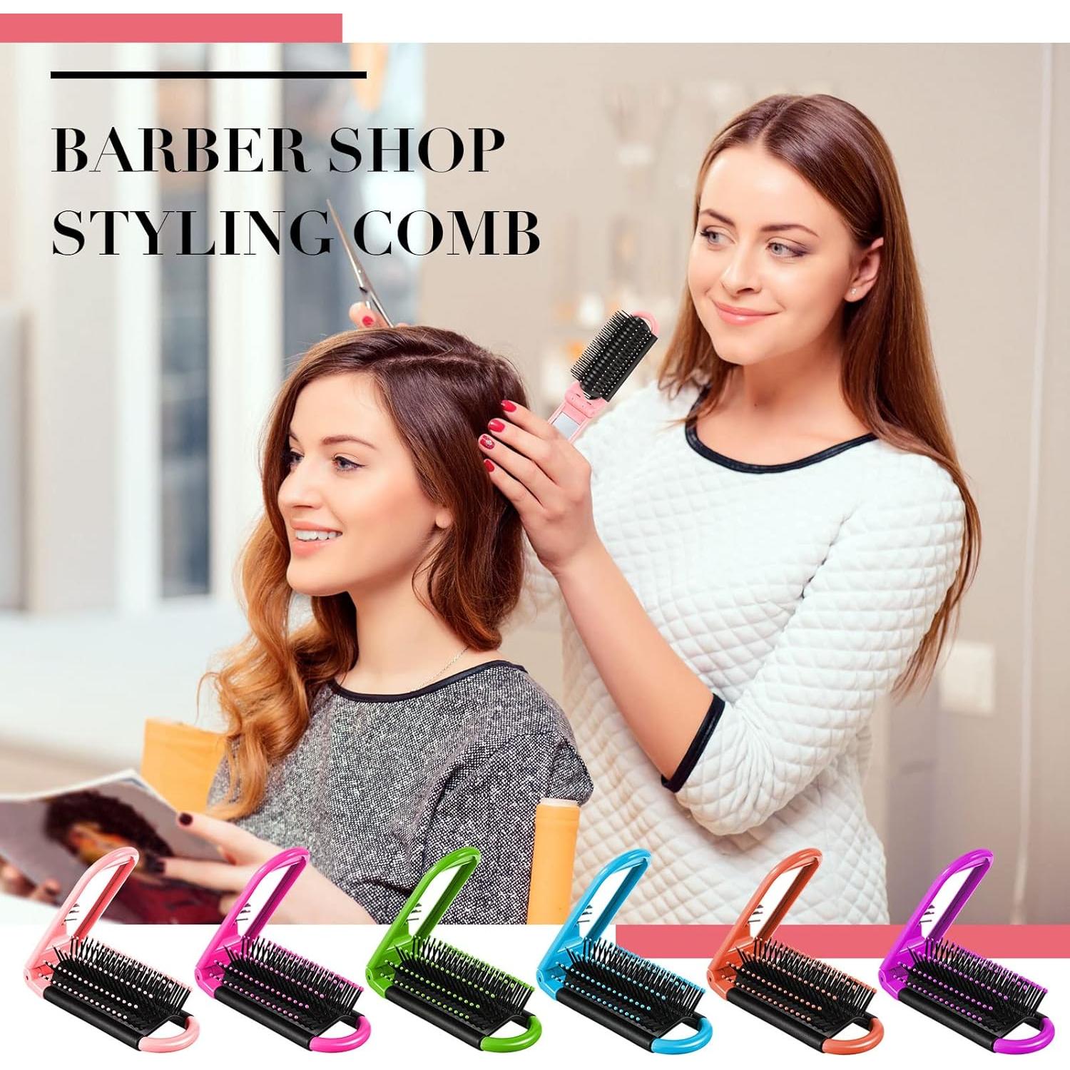 30 Cepillos de Pelo Plegables Chunful con Espejo - Viaje