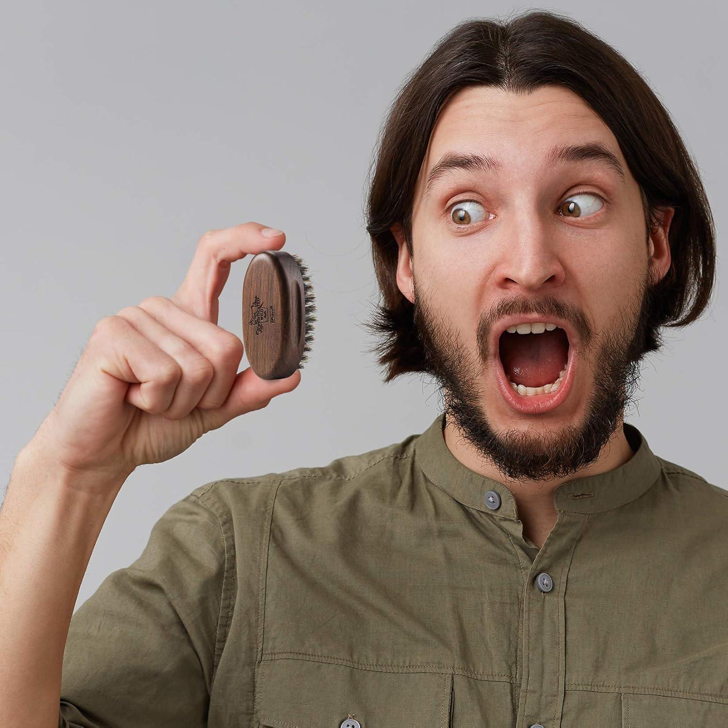 Cepillo de Barba de Viaje BFWood - Cerdas de Jabalí Natural