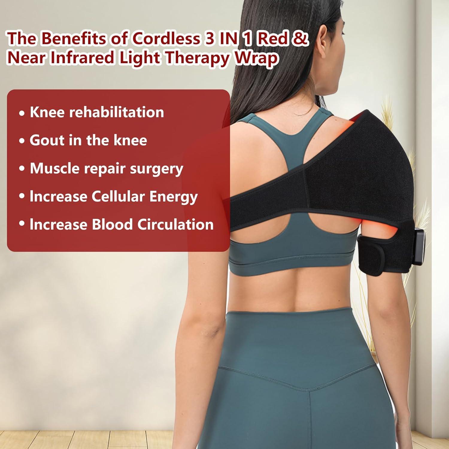 Terapia de Luz Roja DGXINJUN Inalámbrica para Hombro