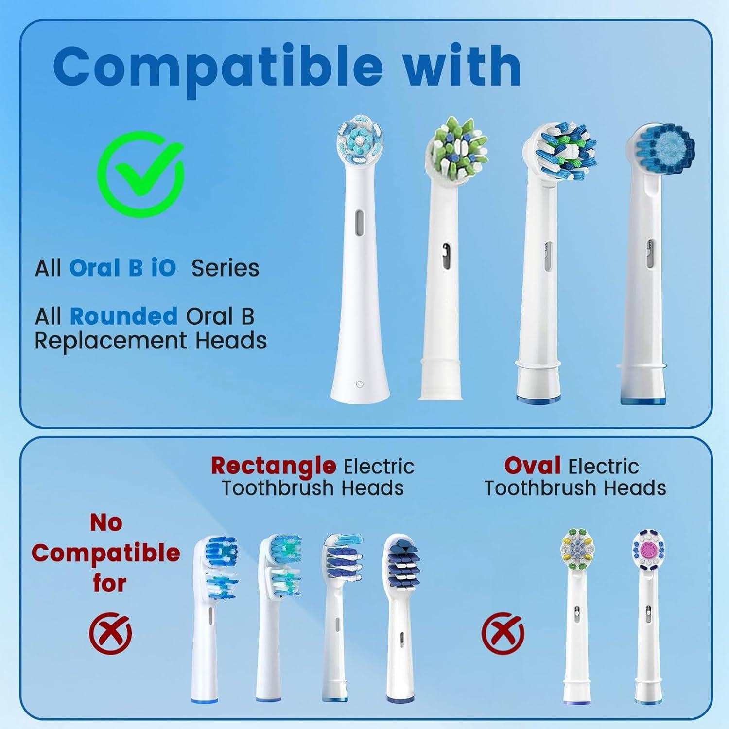 Cubiertas de cepillo de dientes Frekare para Oral B iO, 10 unidades