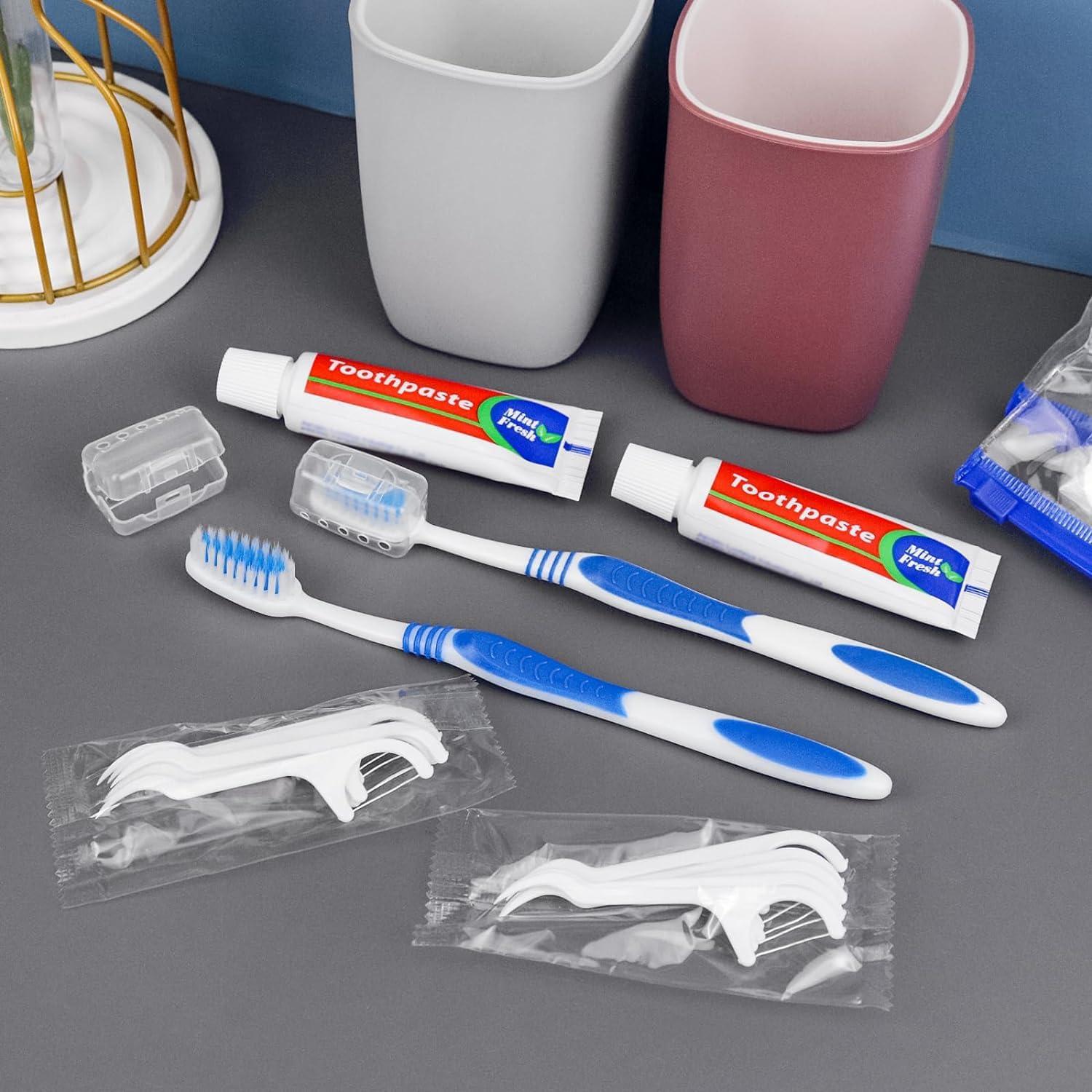 30 Cepillos de Dientes Desechables SLequipo Kit de Viaje 5 en 1