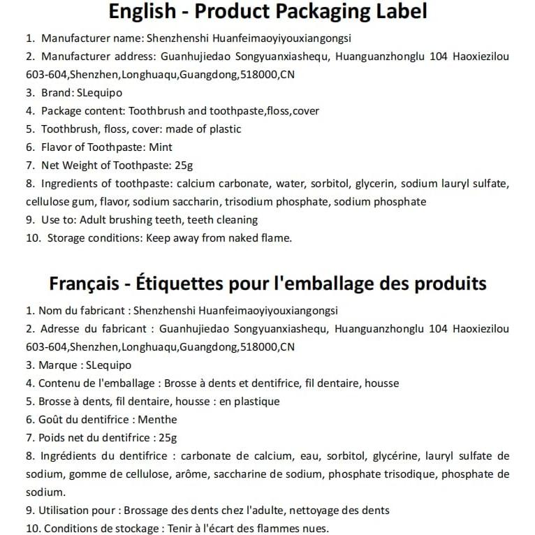 30 Cepillos de Dientes Desechables SLequipo Kit de Viaje 5 en 1