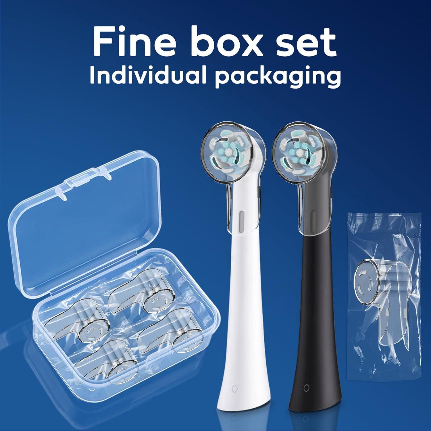 Cubiertas de Cabezal de Cepillo de Dientes iO THISONG - 4 Pcs Transparente